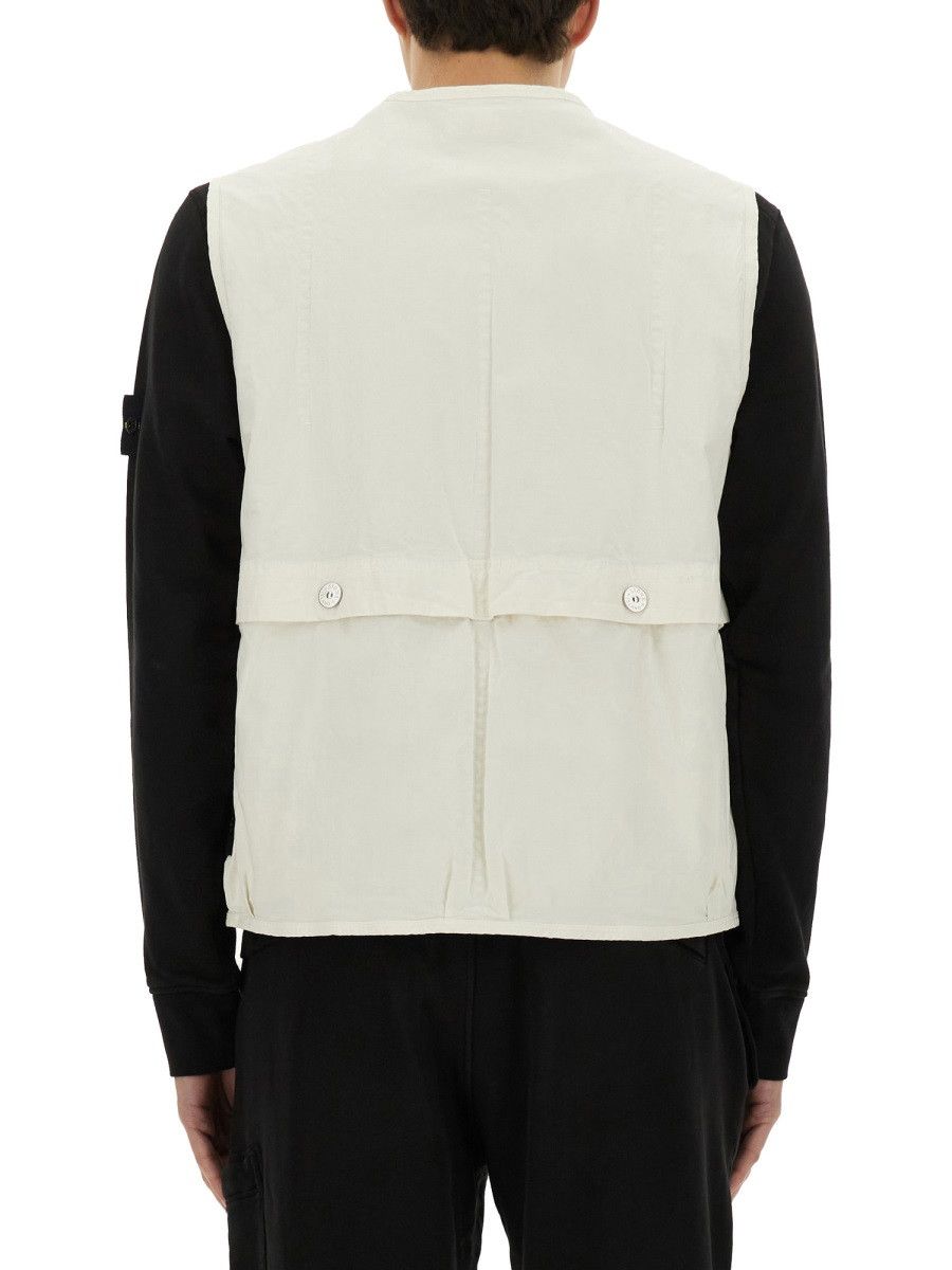 Stone Island STONE ISLAND VESTS WITH LOGO - IVORY Size US M / EU 48-50 / 2 - 3 Thumbnail