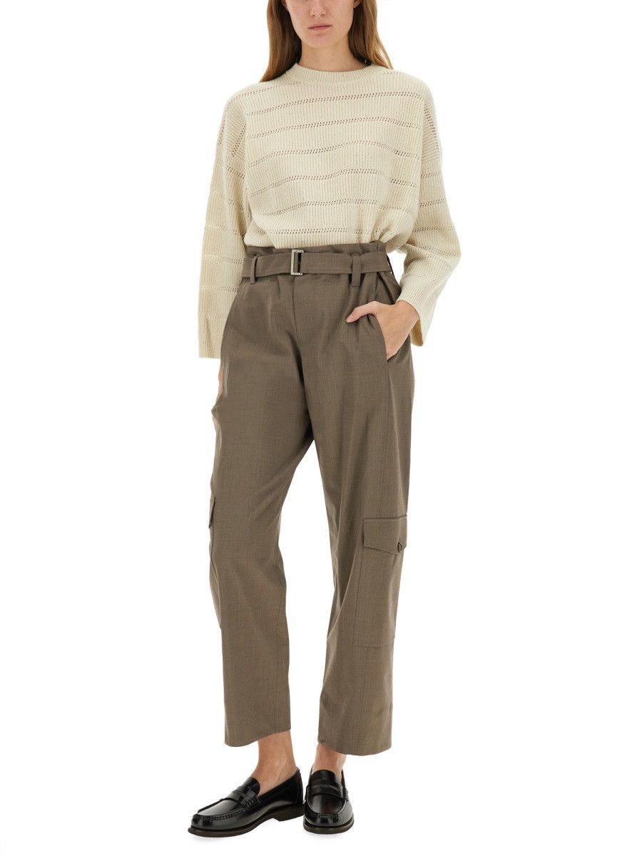 Brunello Cucinelli BRUNELLO CUCINELLI BELTED PANTS - BROWN (IT 42) Size 42" / US 20 - 2 Thumbnail