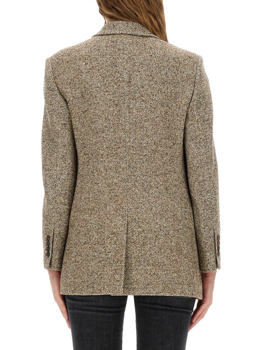 Brunello Cucinelli BRUNELLO CUCINELLI WOOL JACKET - BEIGE (IT 42) Size M / US 6-8 / IT 42-44 - 3 Thumbnail