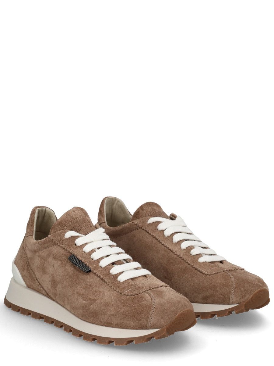 Brunello Cucinelli BRUNELLO CUCINELLI SUEDE SNEAKER - BROWN (IT 37) Size US 7 / IT 37 - 2 Thumbnail