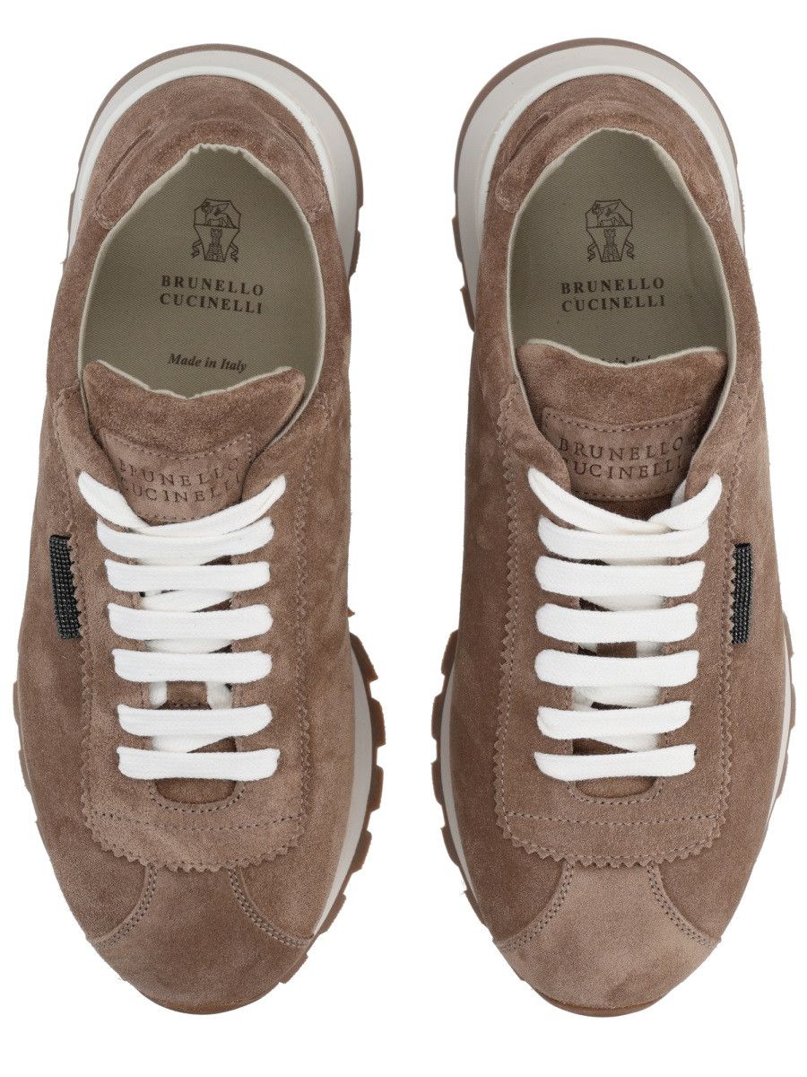 Brunello Cucinelli BRUNELLO CUCINELLI SUEDE SNEAKER - BROWN (IT 37) Size US 7 / IT 37 - 5 Thumbnail