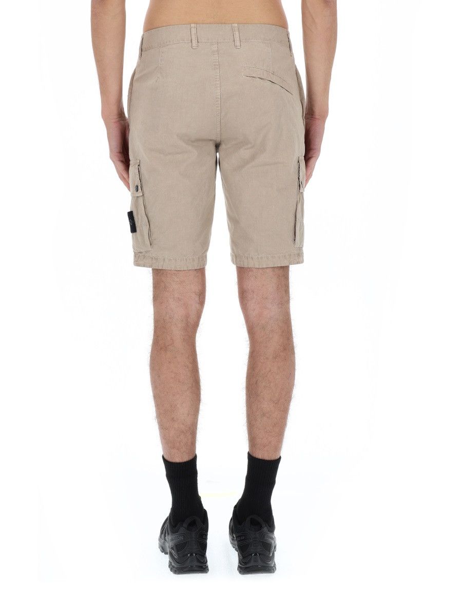 Stone Island STONE ISLAND CARGO SHORTS WITH LOGO PATCH - BEIGE (JEANS 30) Size US 30 / EU 46 - 6 Thumbnail