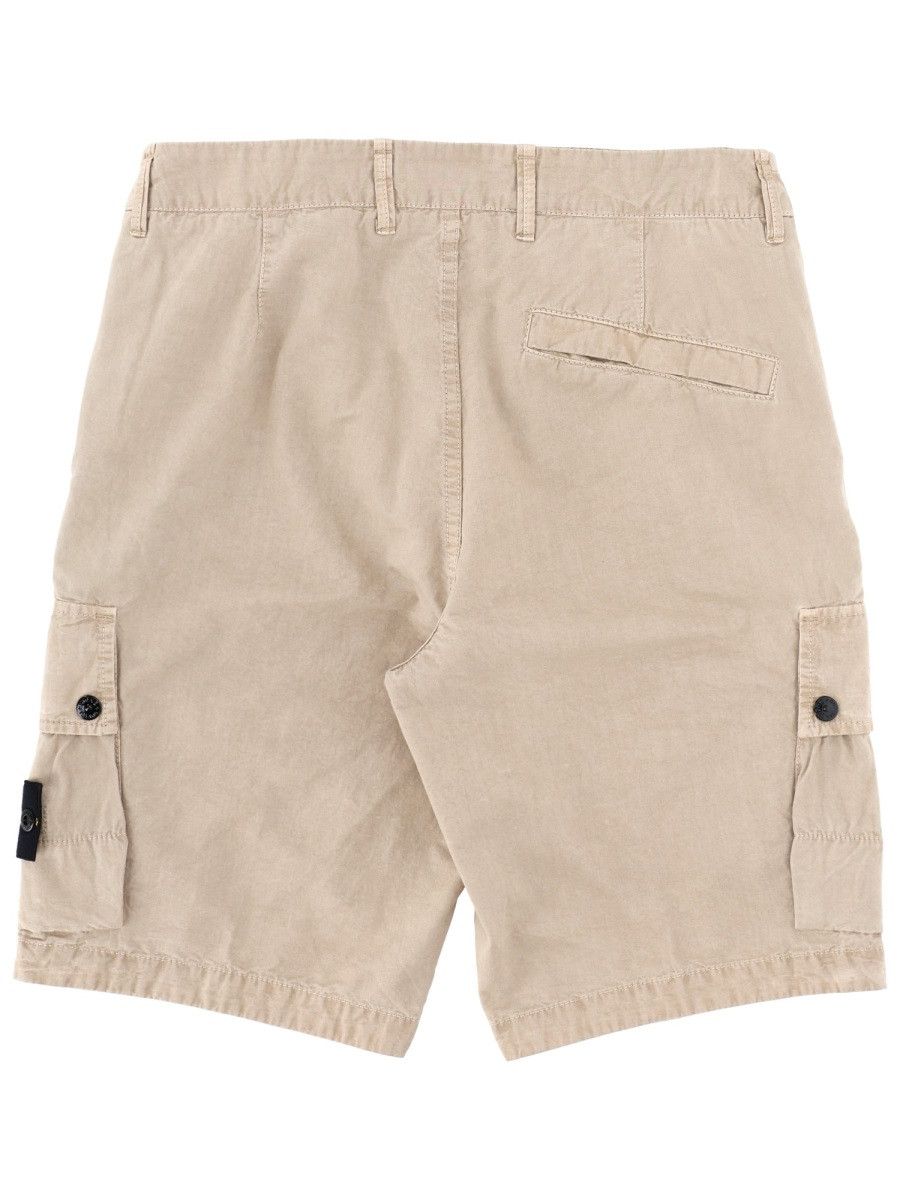 Stone Island STONE ISLAND CARGO SHORTS WITH LOGO PATCH - BEIGE (JEANS 30) Size US 30 / EU 46 - 3 Thumbnail