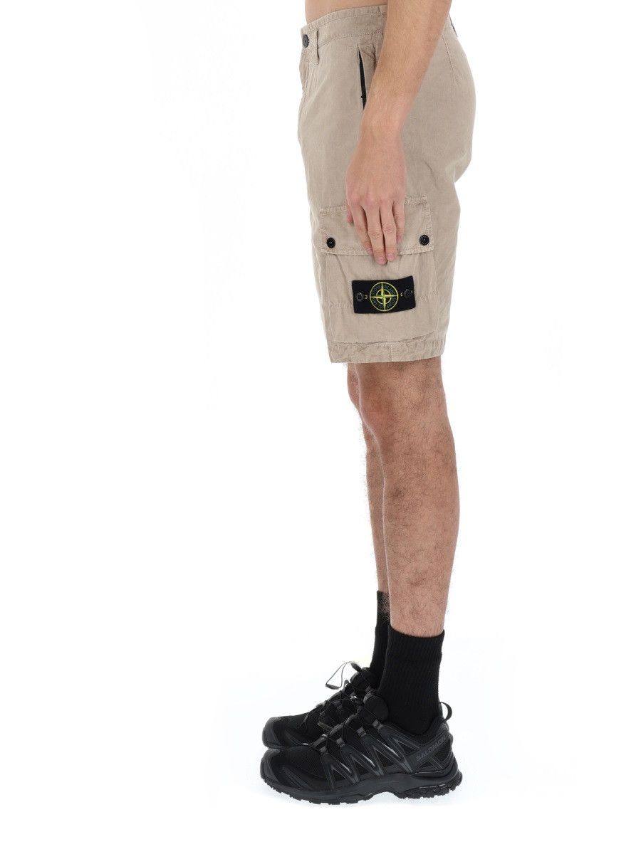 Stone Island STONE ISLAND CARGO SHORTS WITH LOGO PATCH - BEIGE (JEANS 30) Size US 30 / EU 46 - 5 Thumbnail