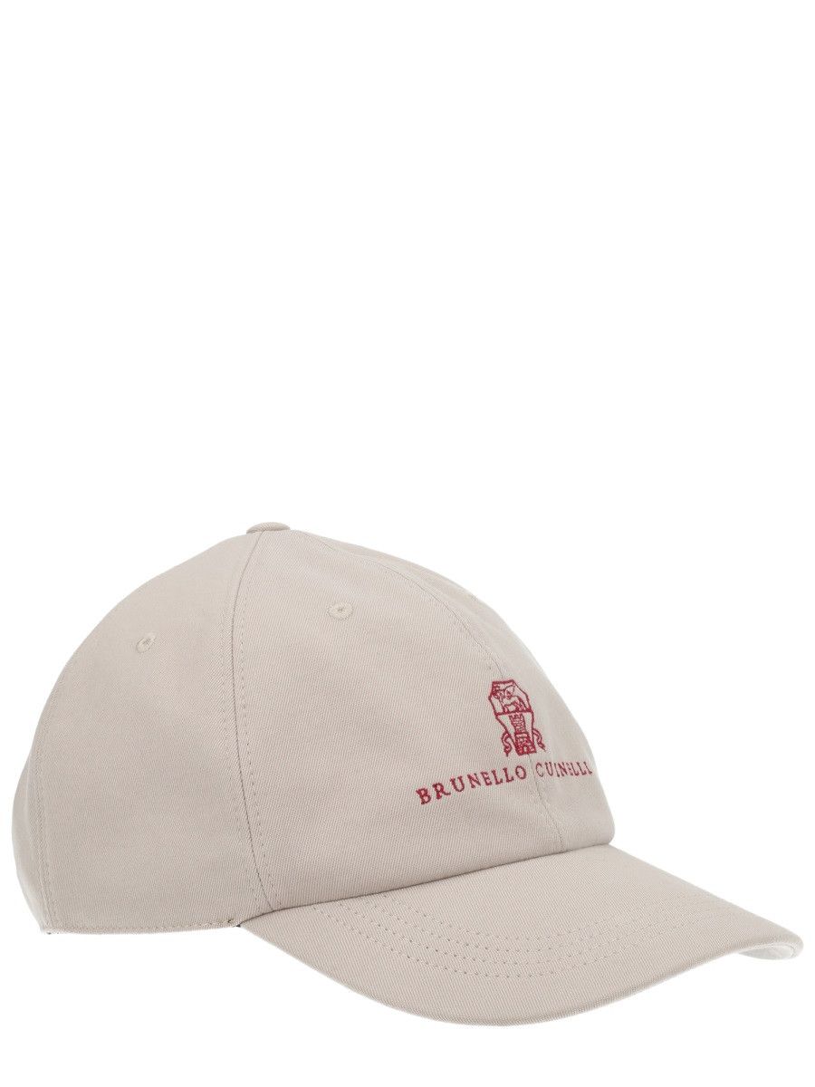Brunello Cucinelli BRUNELLO CUCINELLI BASEBALL HAT WITH LOGO - BEIGE Size ONE SIZE - 3 Thumbnail
