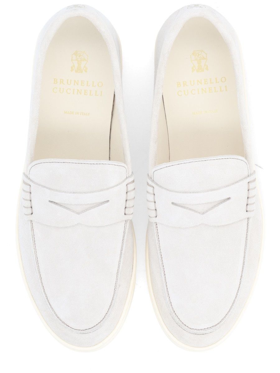 Brunello Cucinelli BRUNELLO CUCINELLI SUEDE LOAFER - GREY (IT 40) Size US 7 / EU 40 - 5 Thumbnail
