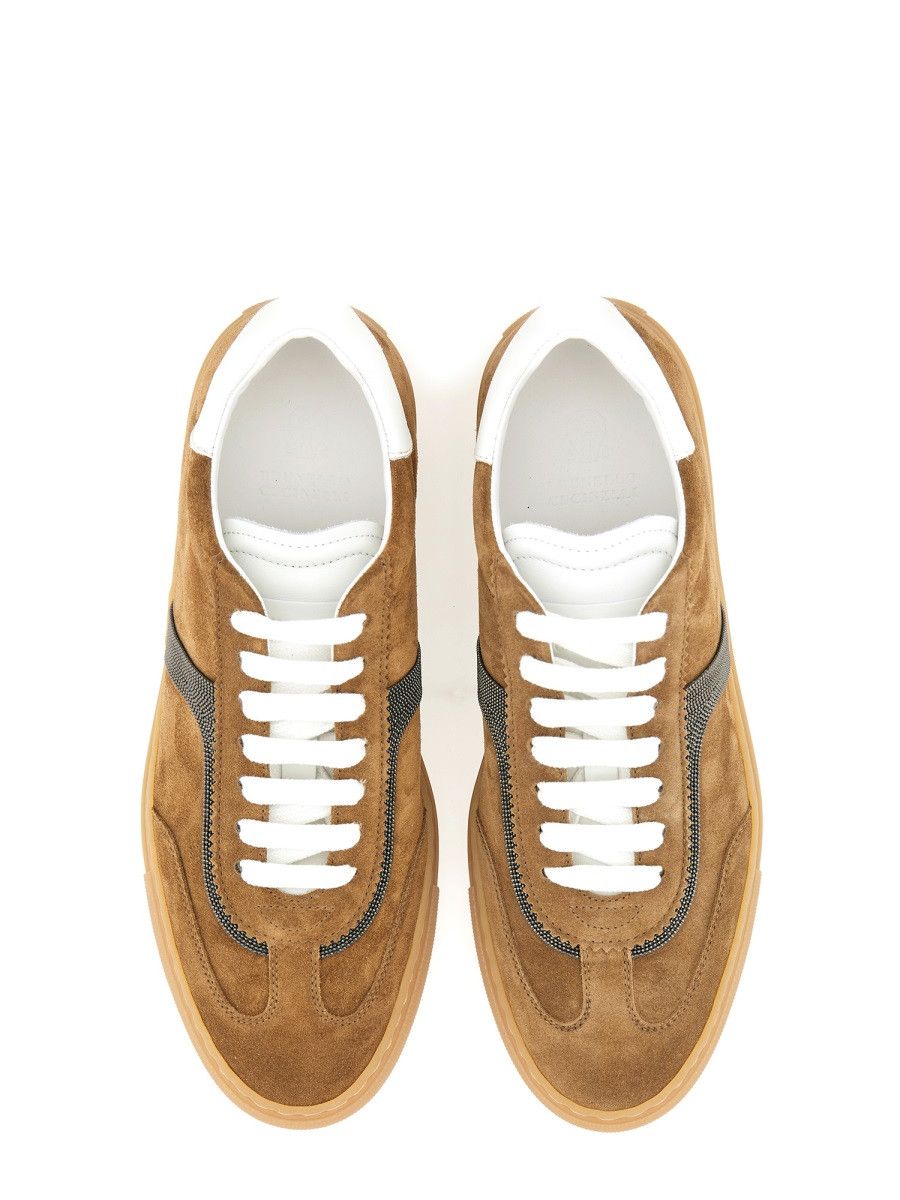 Brunello Cucinelli BRUNELLO CUCINELLI LEATHER SNEAKER - BROWN (IT 40) Size US 10 / IT 40 - 6 Thumbnail