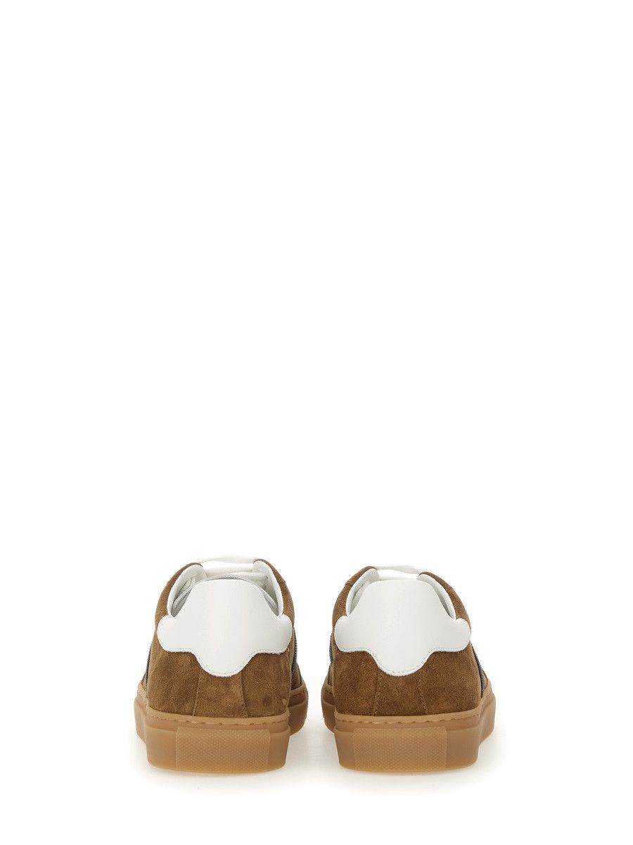 Brunello Cucinelli BRUNELLO CUCINELLI LEATHER SNEAKER - BROWN (IT 40) Size US 10 / IT 40 - 3 Thumbnail