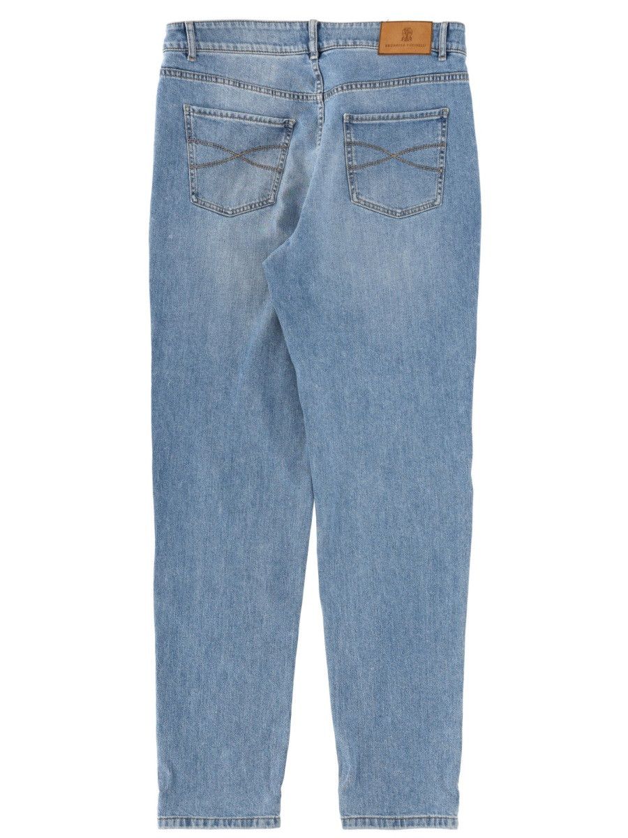 Brunello Cucinelli BRUNELLO CUCINELLI TRADITIONAL FIT JEANS - DENIM (IT 52) Size US 36 / EU 52 - 3 Thumbnail