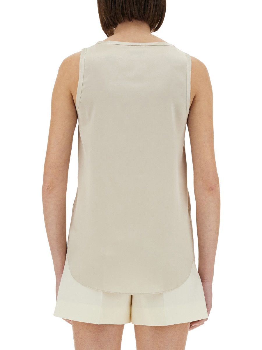 Brunello Cucinelli BRUNELLO CUCINELLI SATIN TOPS. - BEIGE Size L / US 10 / IT 46 - 3 Thumbnail