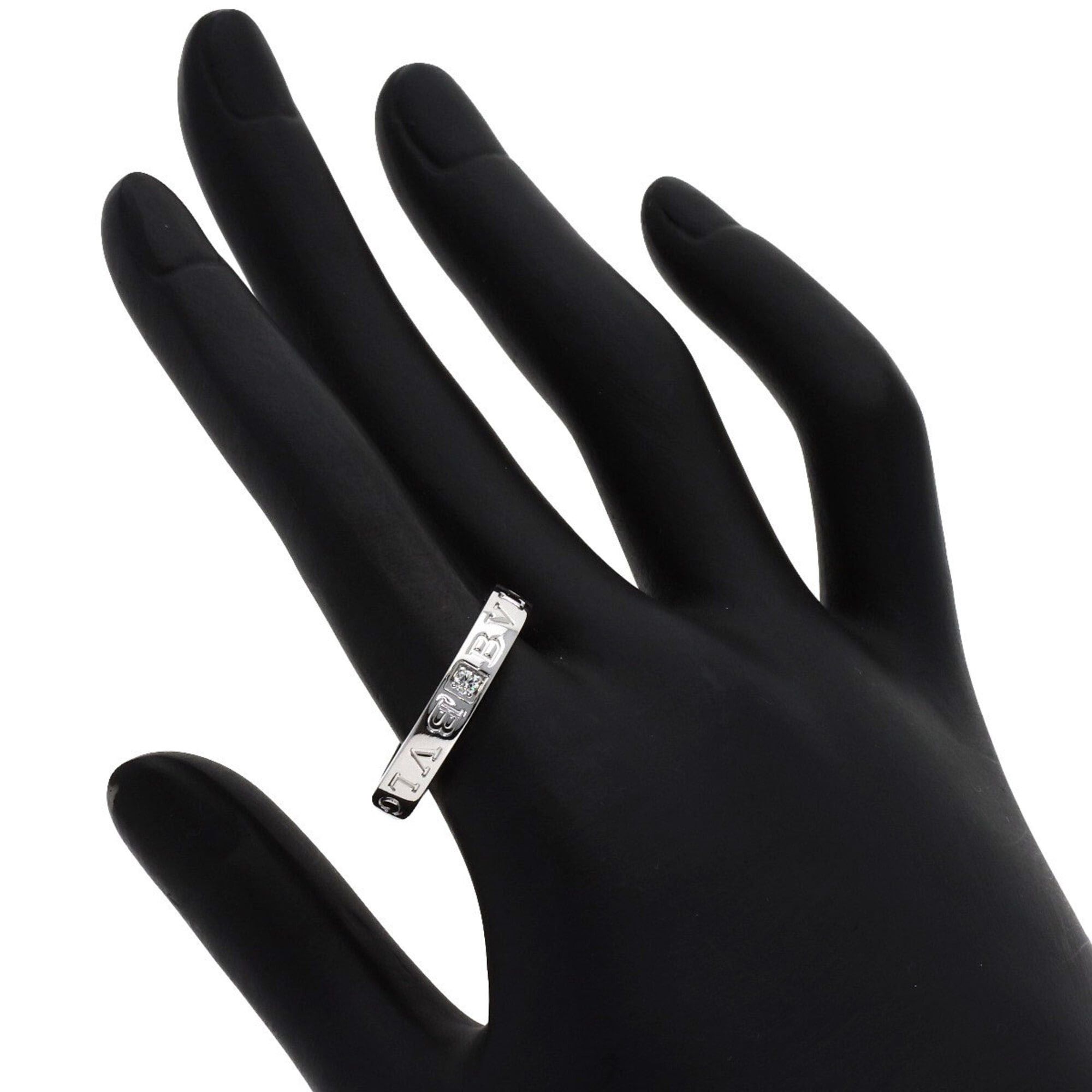 Bvlgari BVLGARI Essential Band 1P Diamond Ring - 18K White Gold Women's Size ONE SIZE - 7 Thumbnail