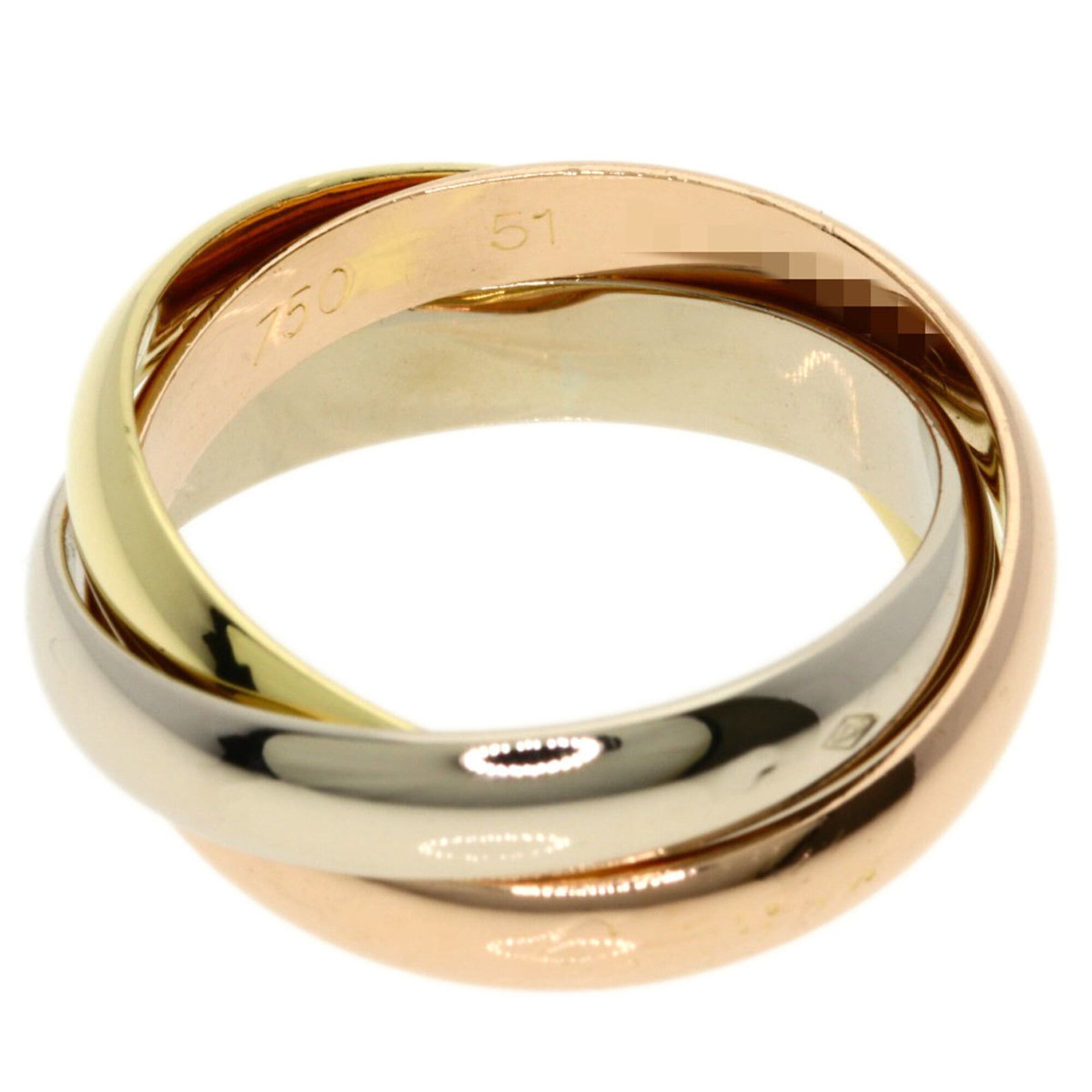 Cartier Cartier Trinity #51 Ring - 18K Yellow Gold/18K Pink White Gold Women's CARTIER Size ONE SIZE - 3 Thumbnail