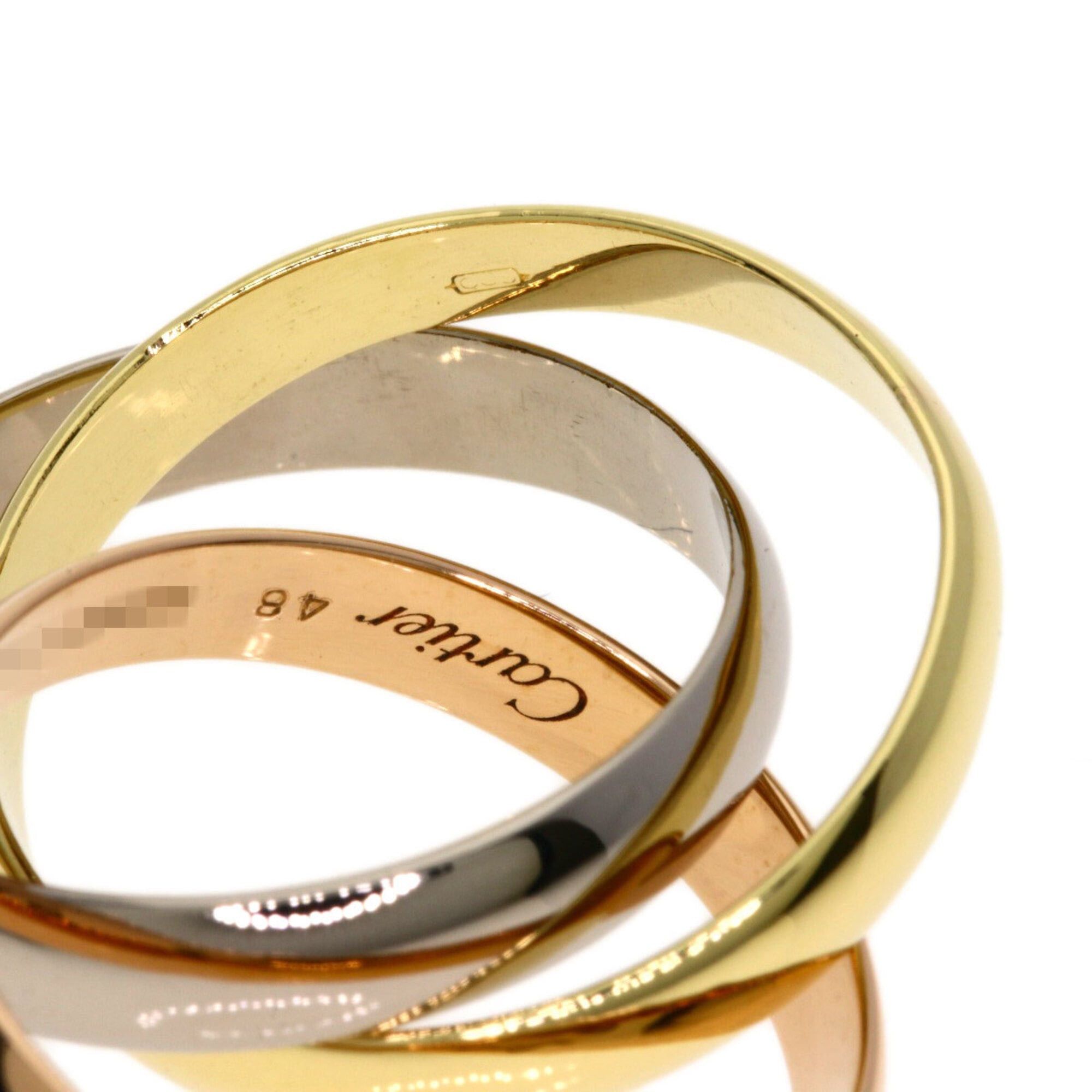 Cartier Cartier Trinity Classic Current Model #48 Ring - 18K Yellow Gold/18K Pink White Gold Women's CARTIER Size ONE SIZE - 7 Thumbnail