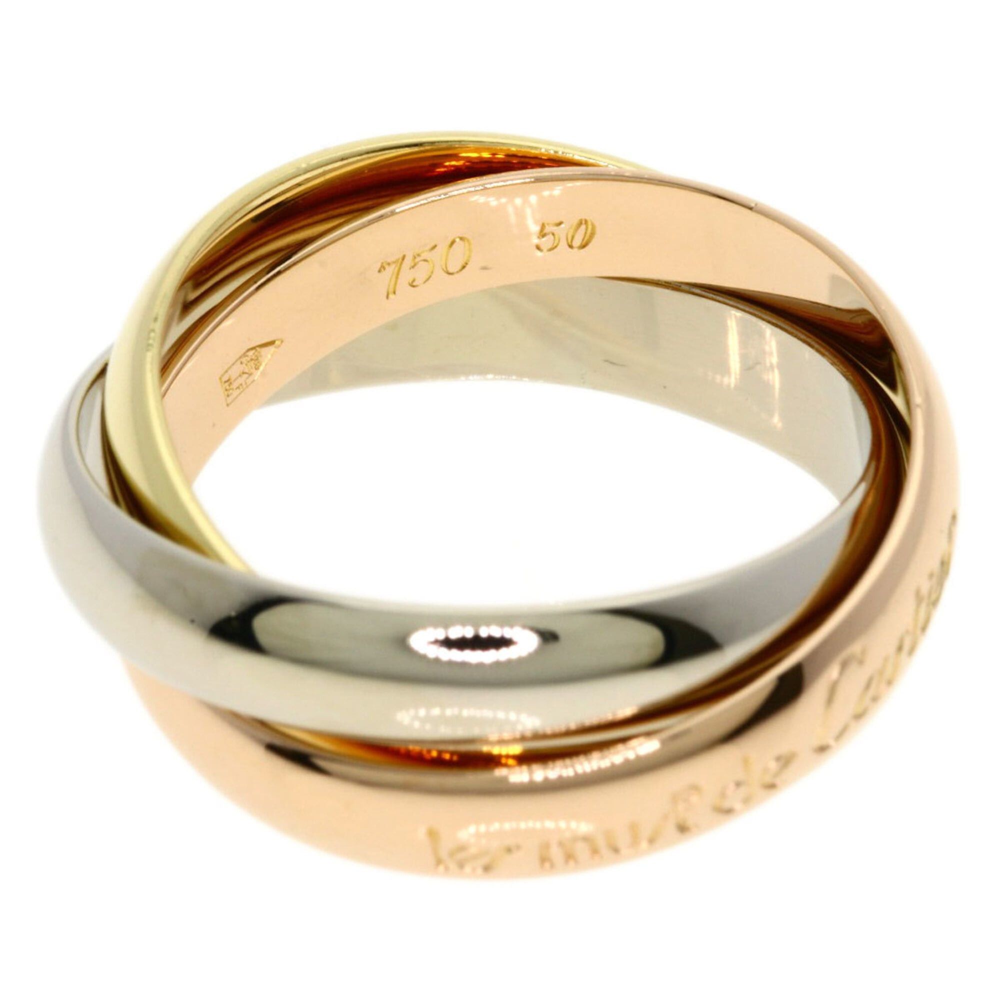 Cartier Cartier Trinity #50 Ring - 18K Yellow Gold/18K Pink White Gold Women's CARTIER Size ONE SIZE - 3 Thumbnail