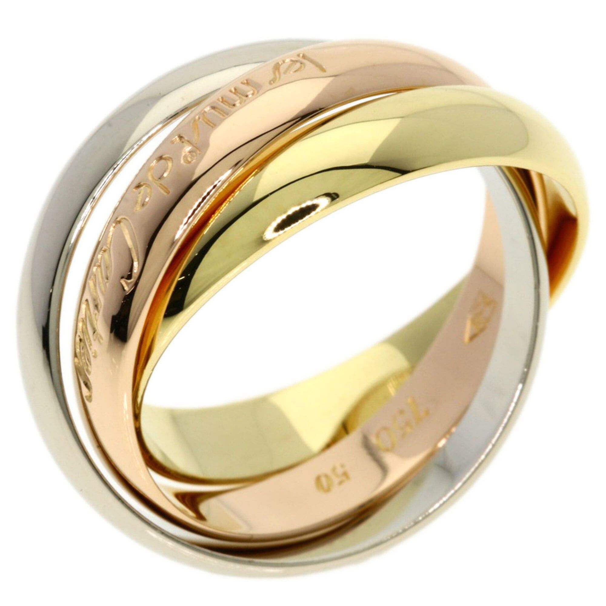 Cartier Cartier Trinity #50 Ring - 18K Yellow Gold/18K Pink White Gold Women's CARTIER Size ONE SIZE - 2 Thumbnail