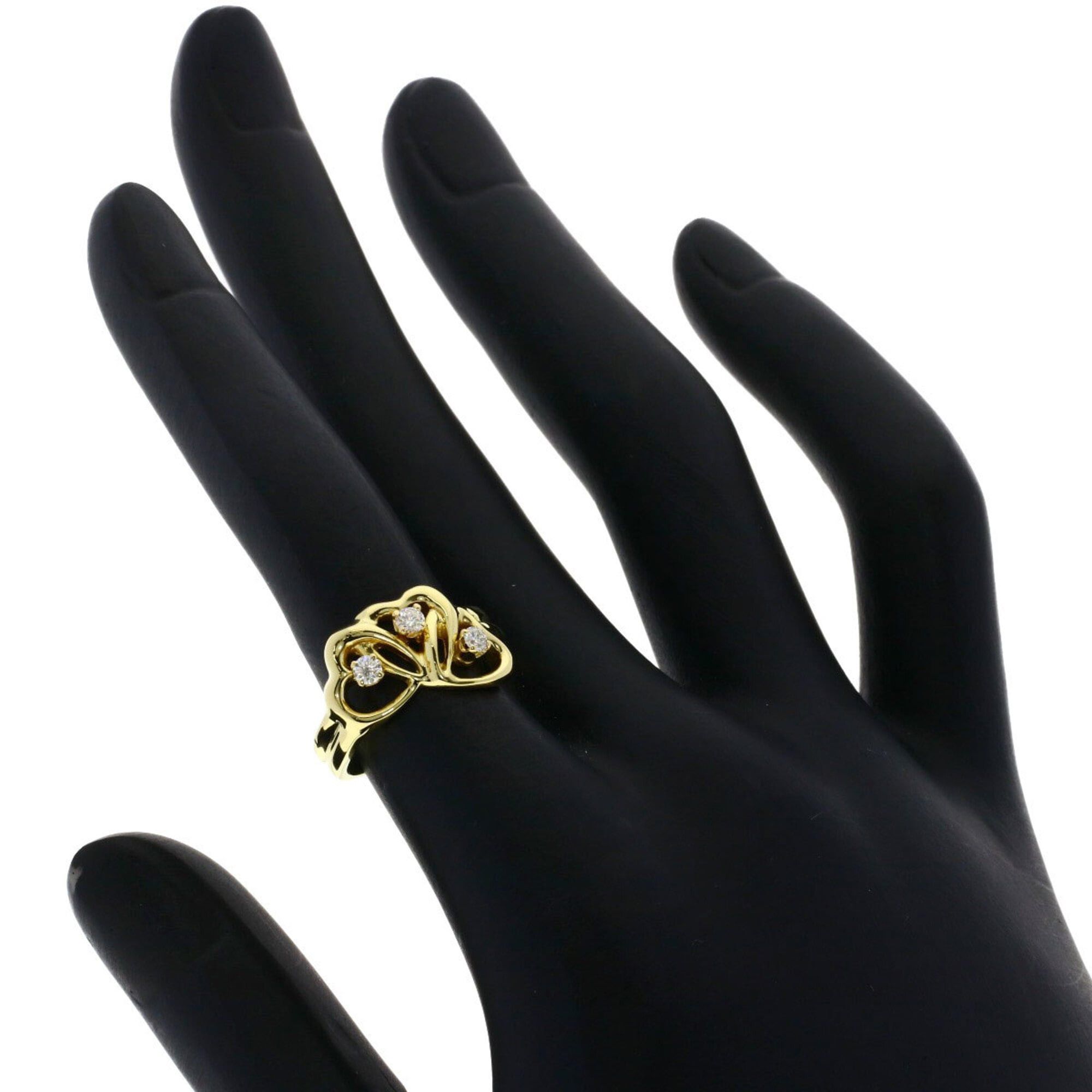 Tiffany & Co. Tiffany & Co. Triple Heart 3-Diamond Ring, 18K Yellow Gold, Women's. Size ONE SIZE - 6 Thumbnail