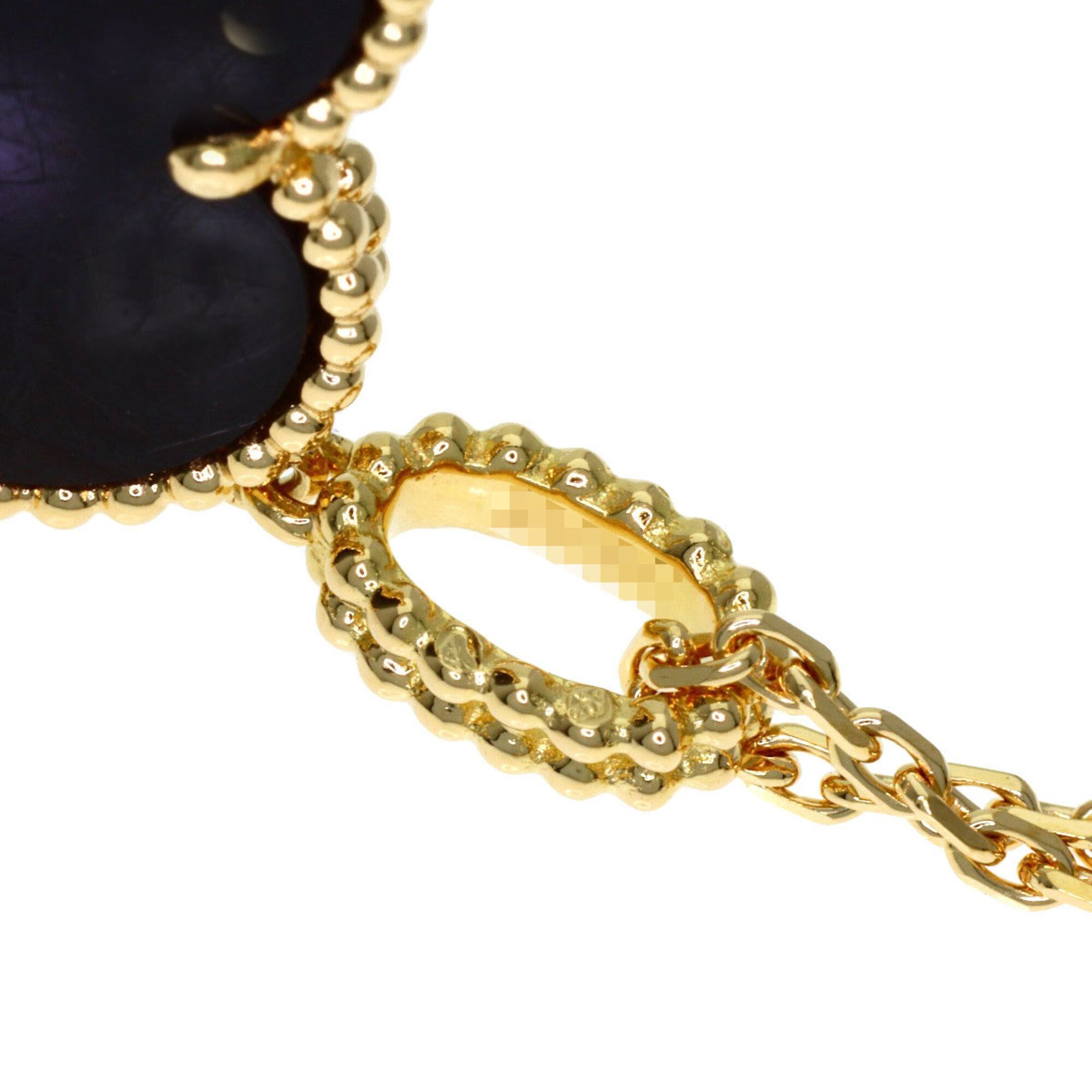 Van Cleef & Arpels Van Cleef & Arpels Magic Alhambra Onyx Necklace, 18K Yellow Gold, Women's Size ONE SIZE - 4 Thumbnail