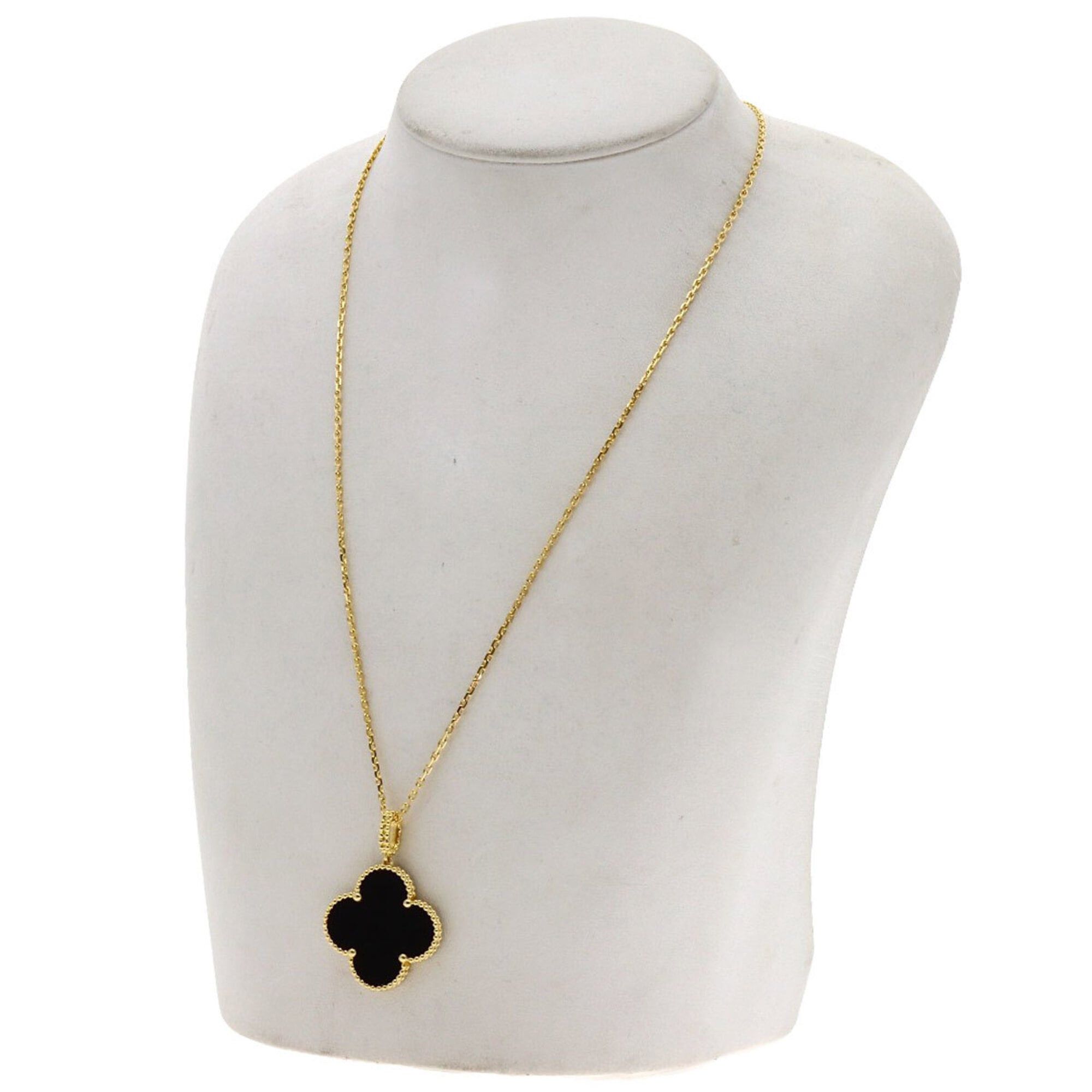 Van Cleef & Arpels Van Cleef & Arpels Magic Alhambra Onyx Necklace, 18K Yellow Gold, Women's Size ONE SIZE - 7 Thumbnail