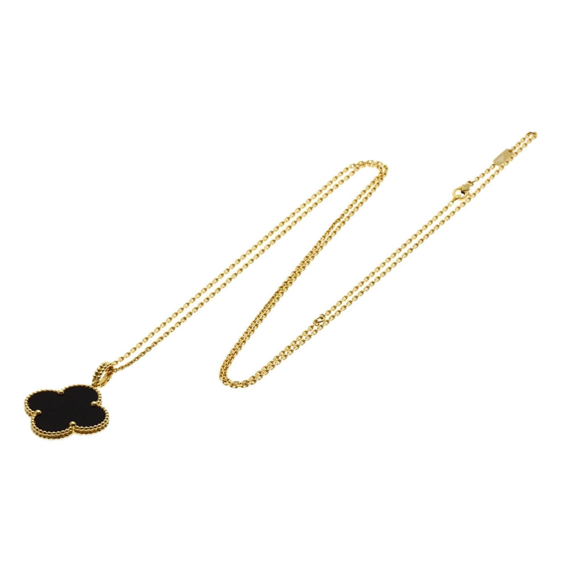 Van Cleef & Arpels Van Cleef & Arpels Magic Alhambra Onyx Necklace, 18K Yellow Gold, Women's Size ONE SIZE - 6 Thumbnail