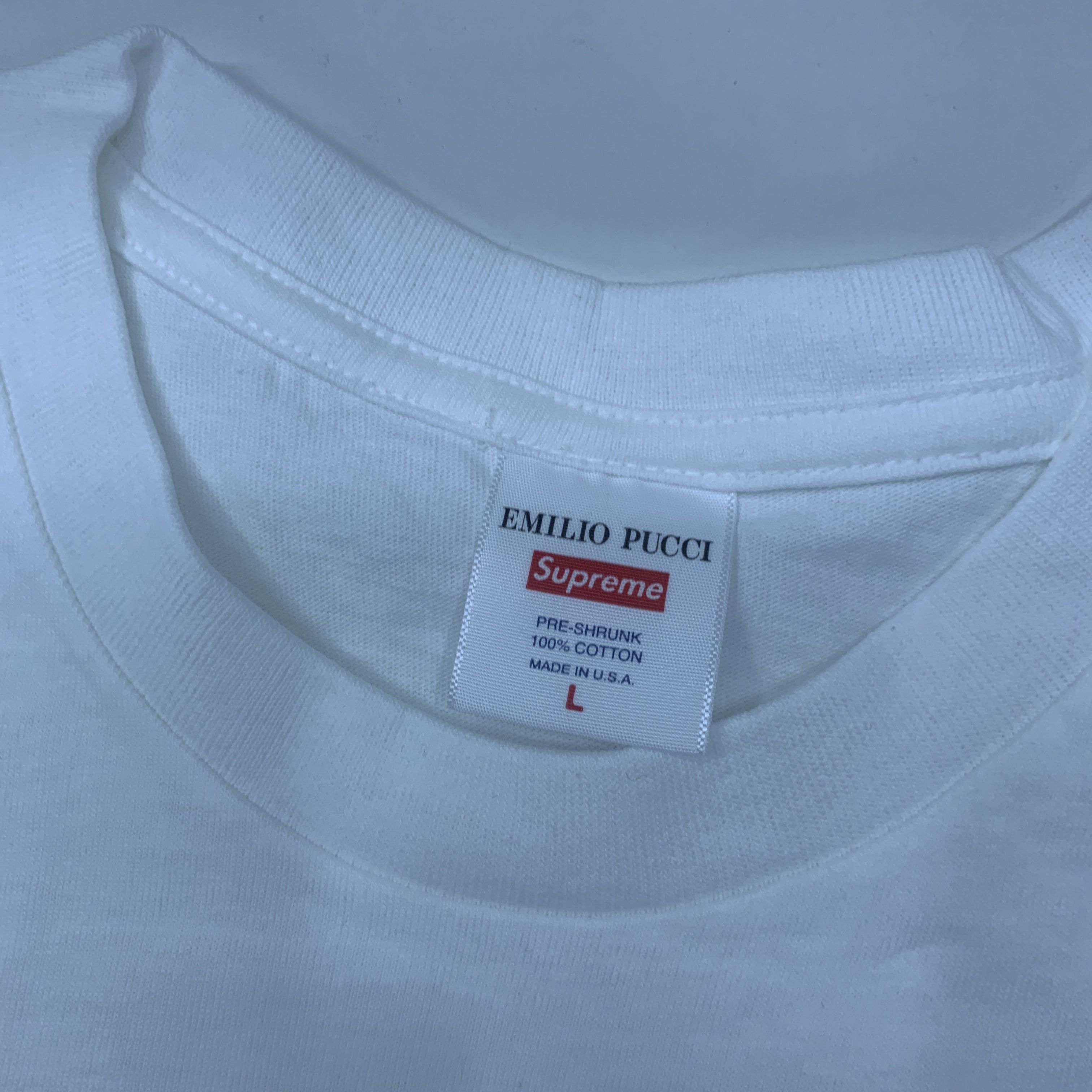 Supreme Supreme x Emilio Pucci Box Logo T-Shirt Size L Size US L / EU 52-54 / 3 - 4 Thumbnail