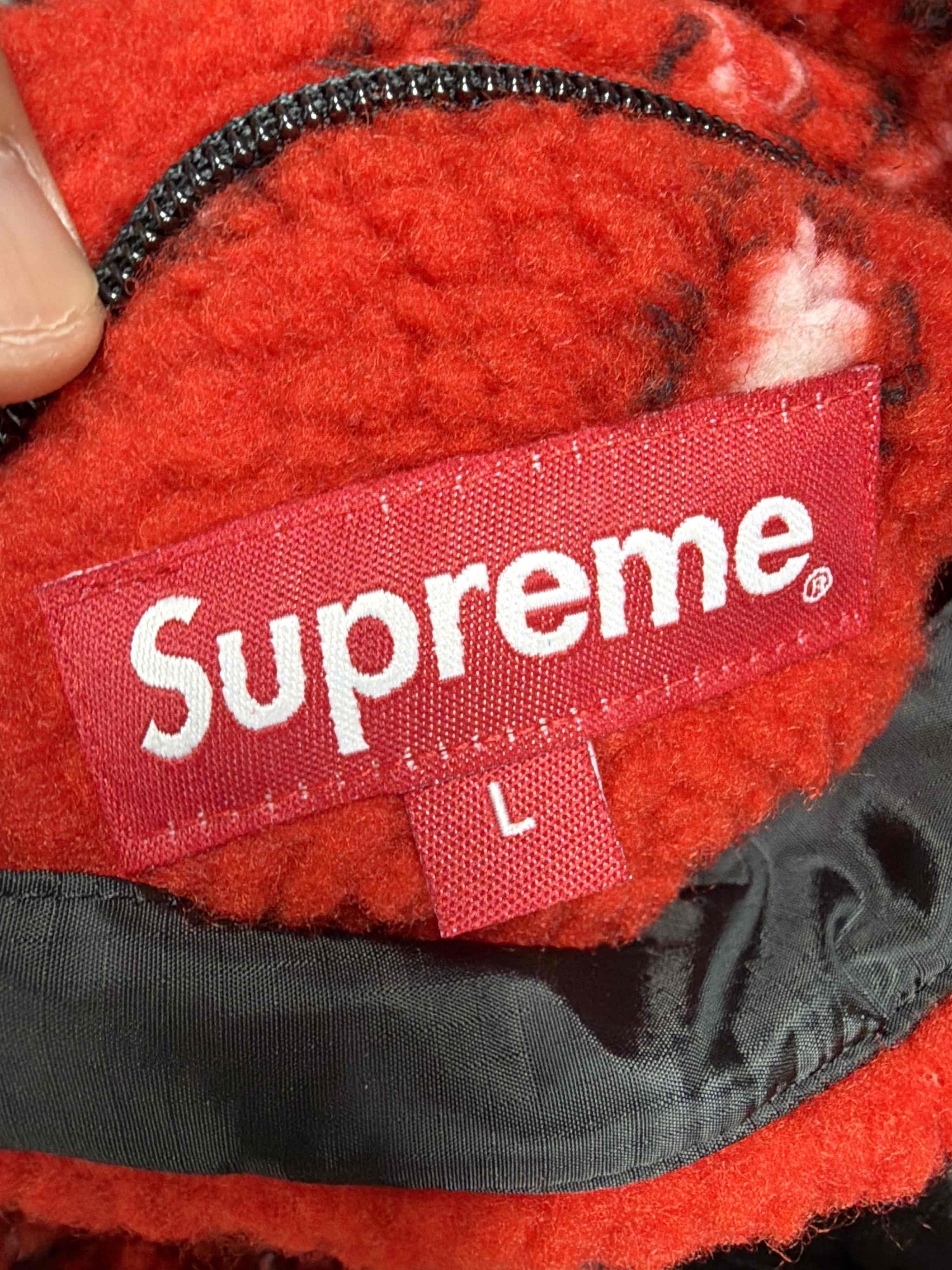 Supreme Supreme Bandana Fleece Jacket Red Size L Size US L / EU 52-54 / 3 - 3 Thumbnail