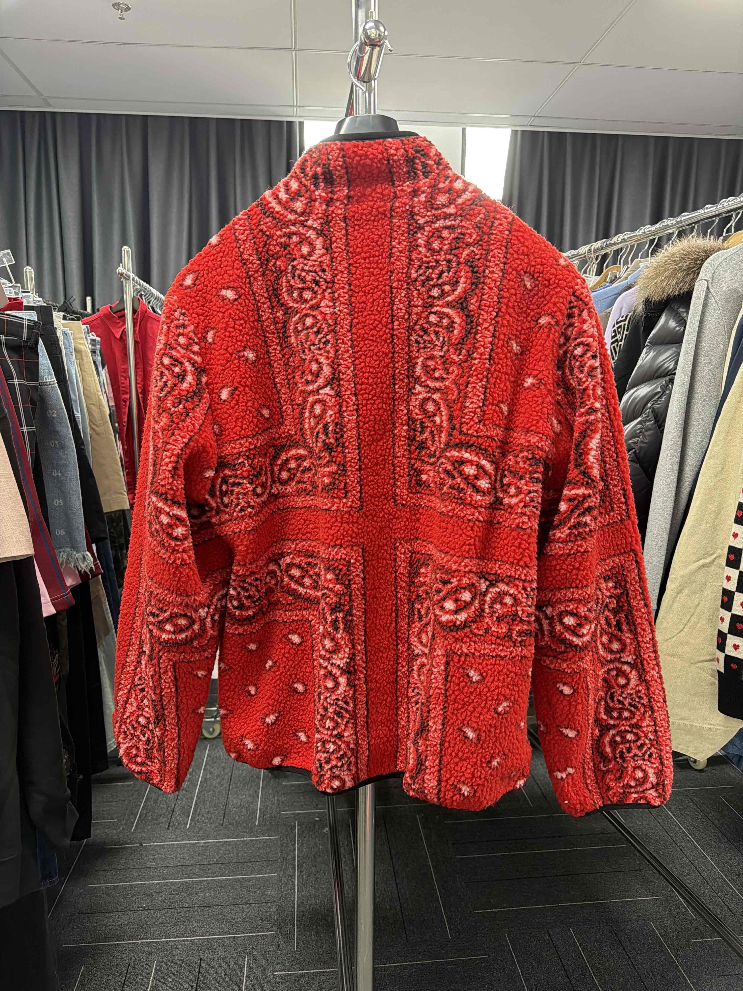 Supreme Supreme Bandana Fleece Jacket Red Size L Size US L / EU 52-54 / 3 - 2 Thumbnail