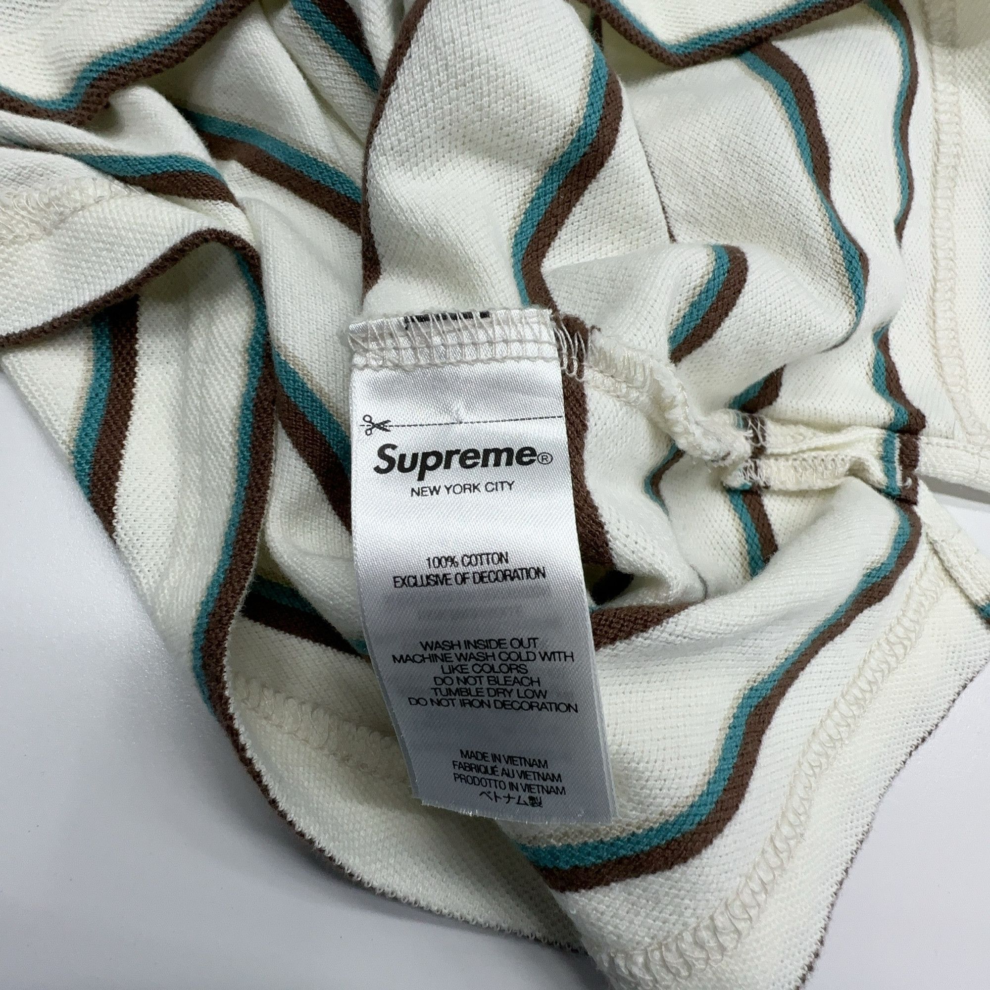 Supreme Supreme Washed Stripe Polo Size M Size US M / EU 48-50 / 2 - 3 Thumbnail