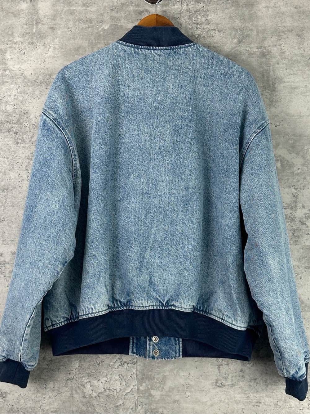 Supreme Supreme Washed Denim Varsity Jacket Size L Size US L / EU 52-54 / 3 - 2 Thumbnail