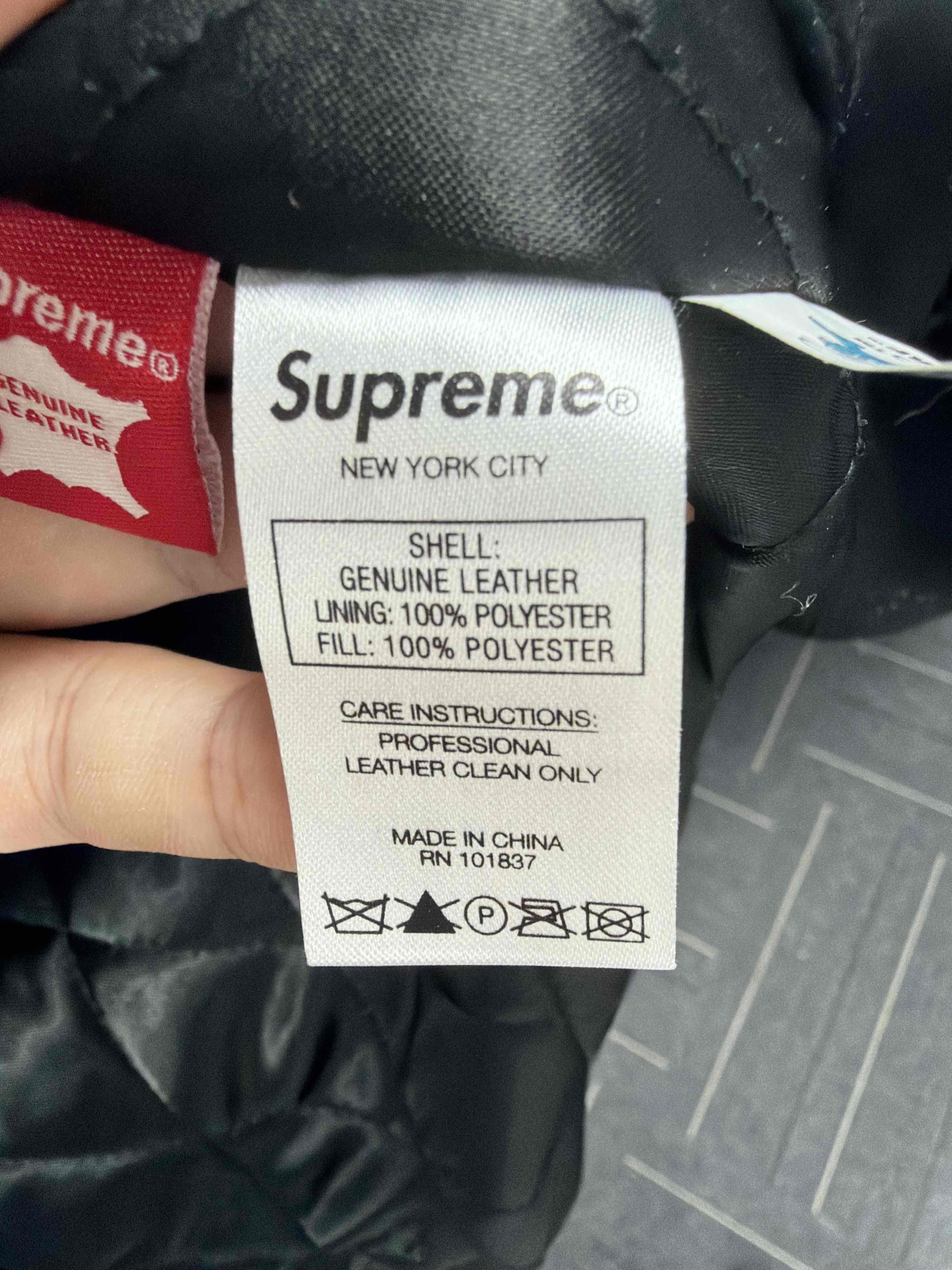 Supreme Supreme Smurfs Leather Varsity Jacket Size L Size US L / EU 52-54 / 3 - 4 Thumbnail