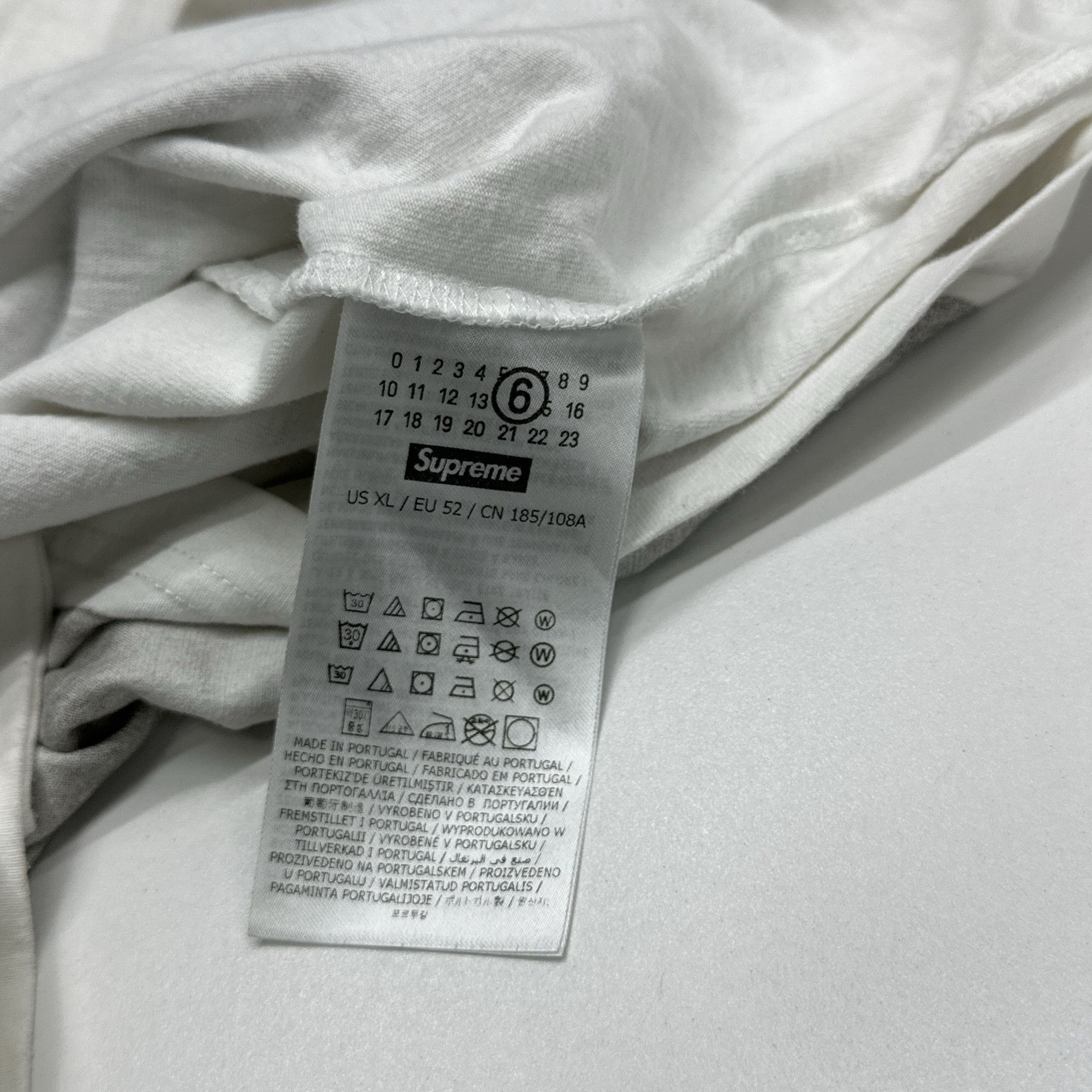 MM6 × Supreme Supreme x MM6 Maison Margiela Box Logo T-Shirt US XL Size US XL / EU 56 / 4 - 4 Thumbnail