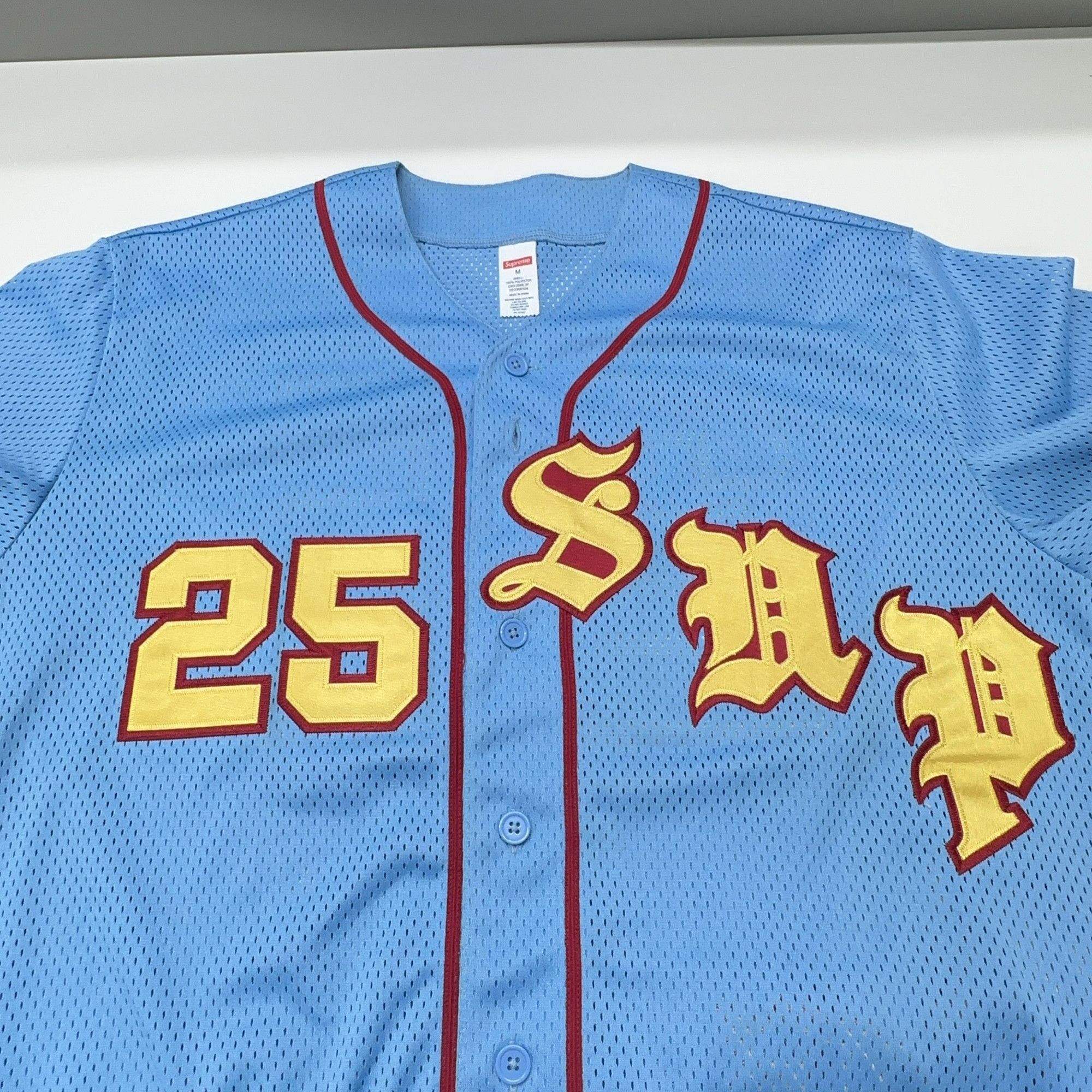 Supreme Supreme Old English Baseball Jersey Size M Size US M / EU 48-50 / 2 - 7 Thumbnail
