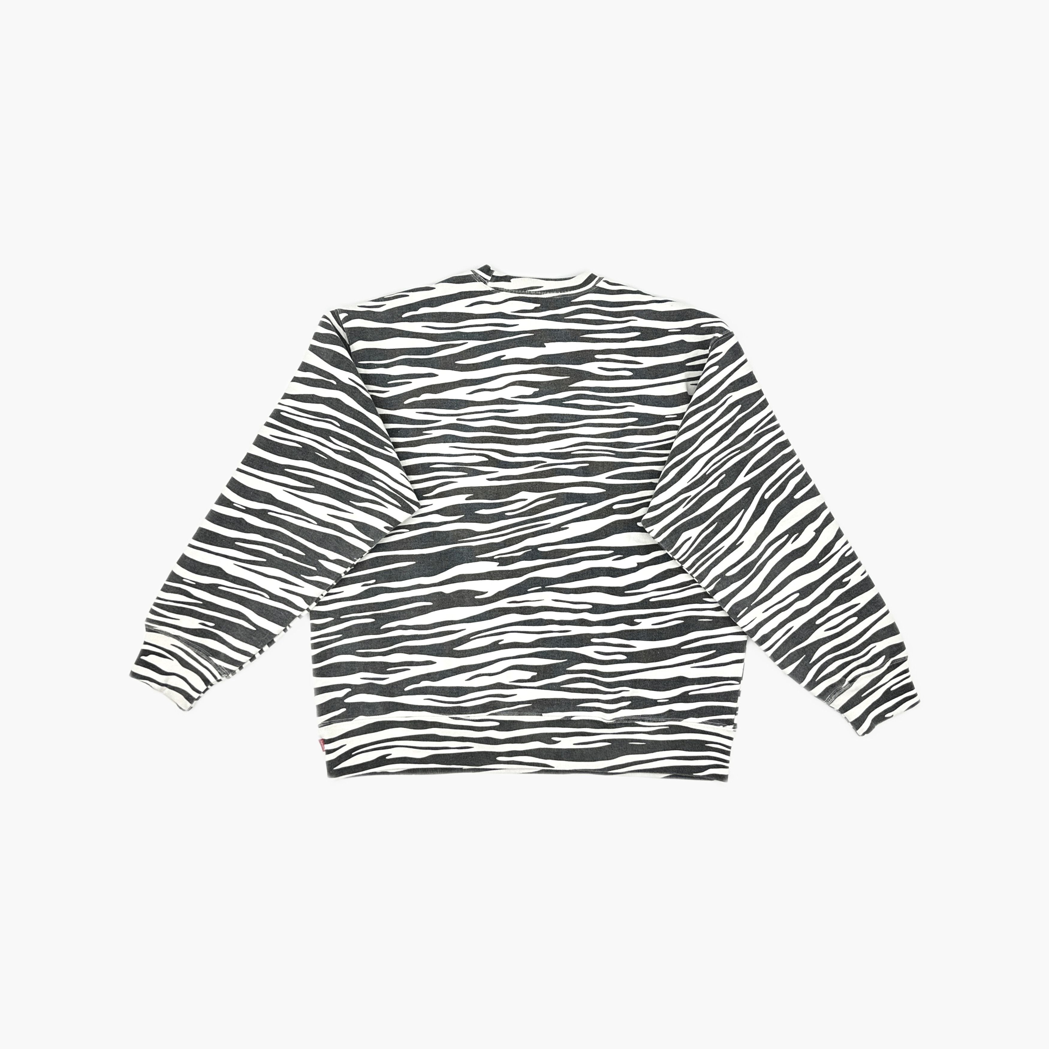 Supreme Supreme Zebra Box Logo Crewneck Size L Size US L / EU 52-54 / 3 - 2 Thumbnail