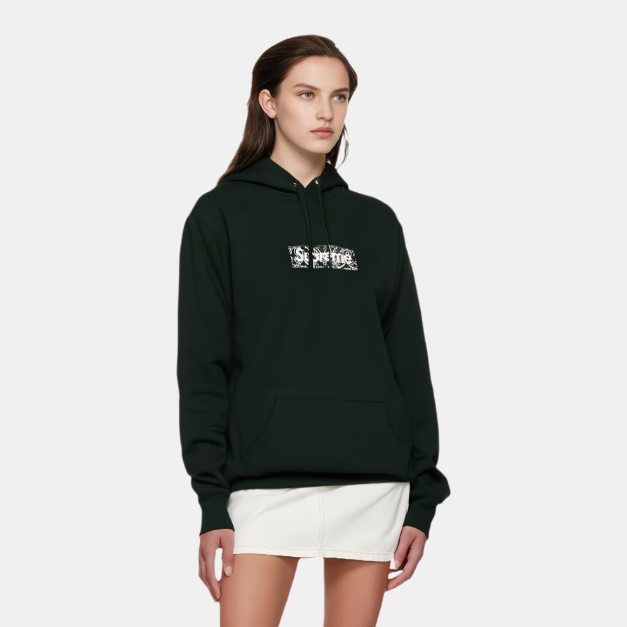Supreme Supreme Bandana Box Logo Hoodie Black Size M Size US M / EU 48-50 / 2 - 6 Thumbnail