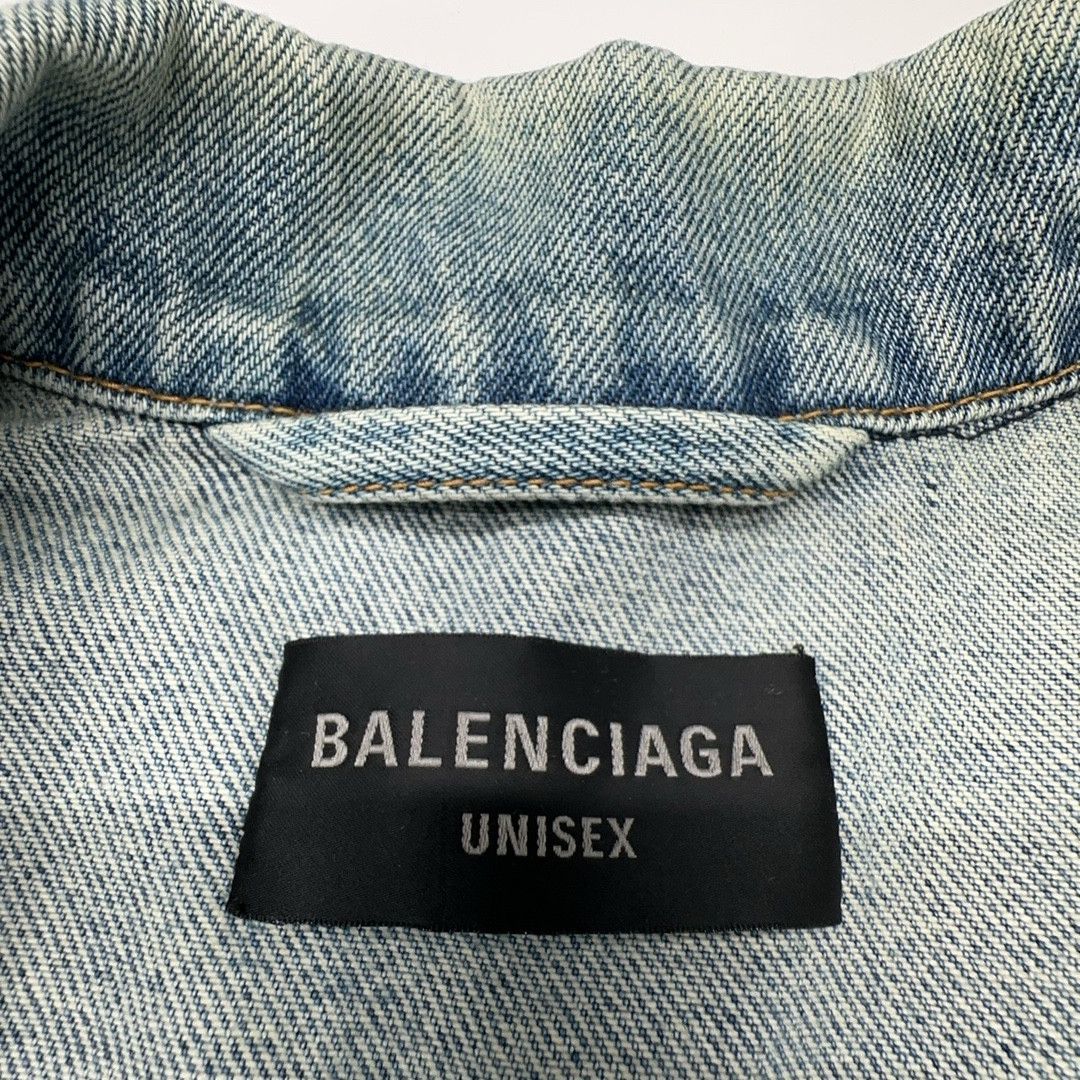 Balenciaga Balenciaga Distressed Denim Jacket Size S Size US S / EU 44-46 / 1 - 3 Thumbnail