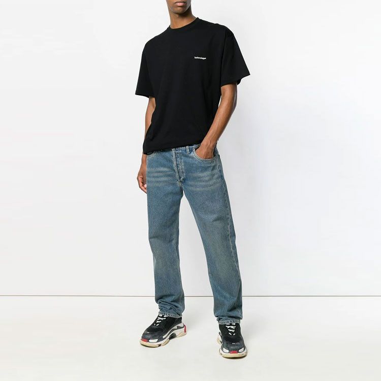 Balenciaga Balenciaga Logo Short Sleeve T-Shirt Size M Size US M / EU 48-50 / 2 - 14 Thumbnail