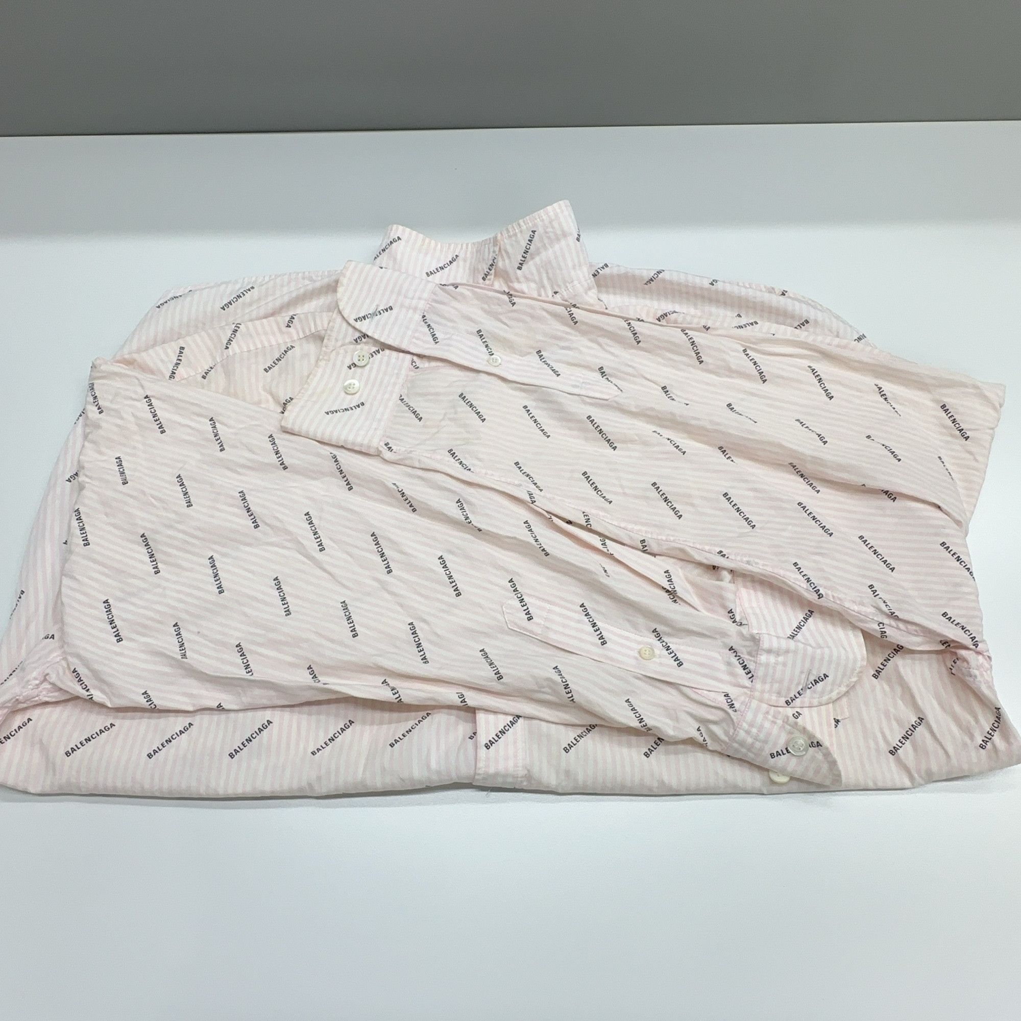 Balenciaga Balenciaga Logo Striped Button Up Shirt Size 36 Size XS / US 0-2 / IT 36-38 - 8 Thumbnail