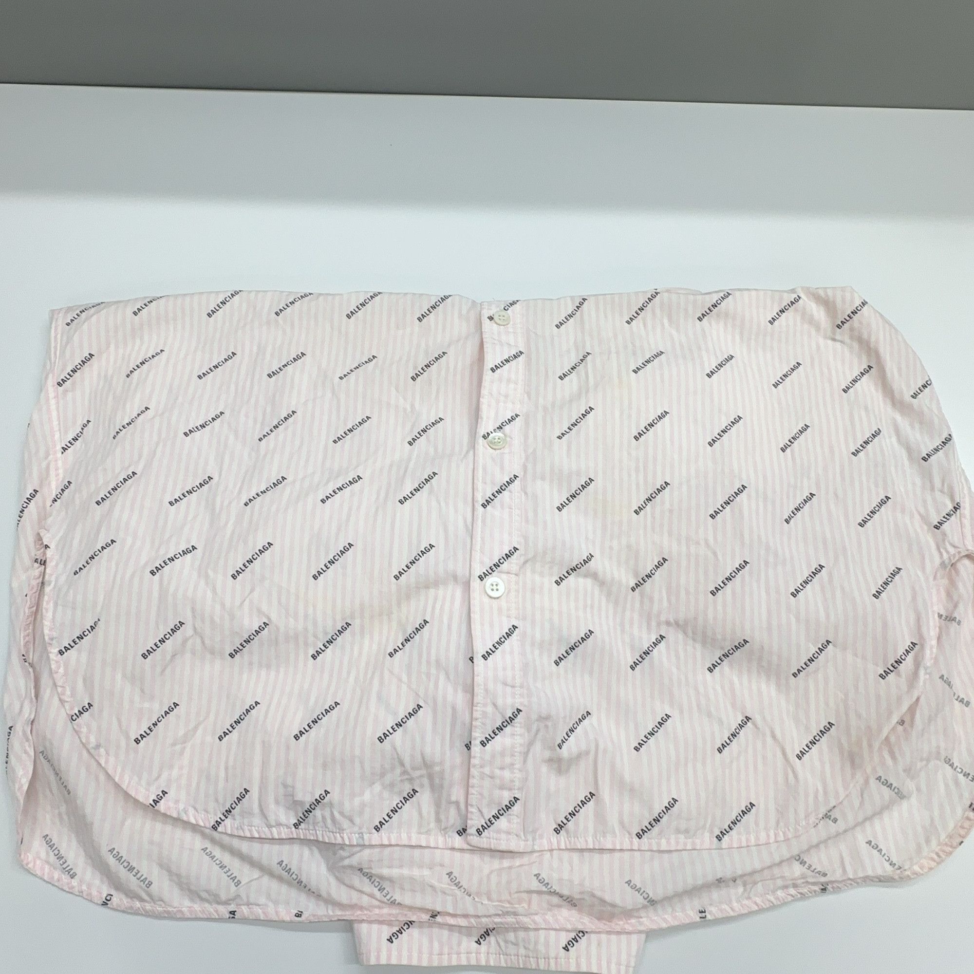 Balenciaga Balenciaga Logo Striped Button Up Shirt Size 36 Size XS / US 0-2 / IT 36-38 - 9 Thumbnail