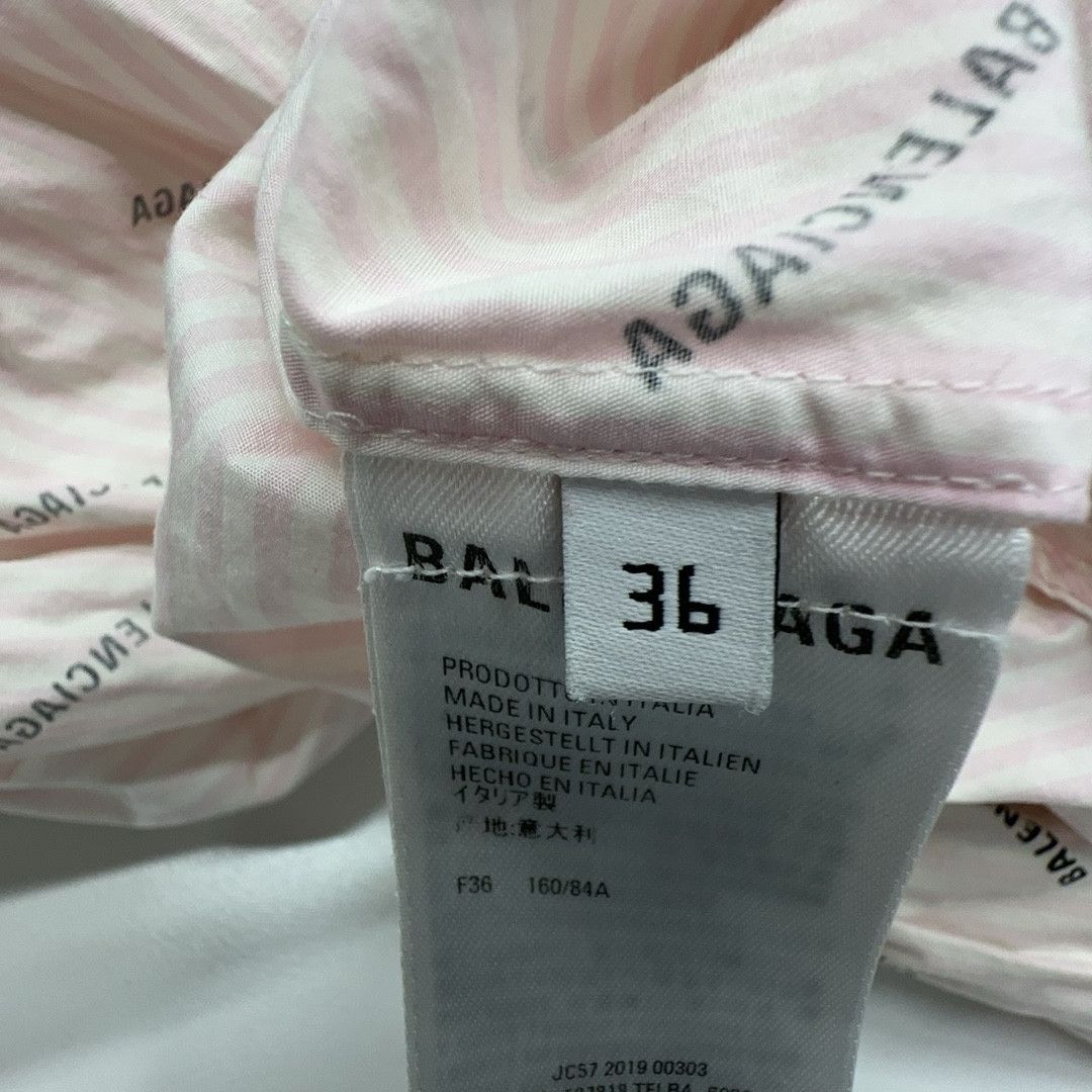 Balenciaga Balenciaga Logo Striped Button Up Shirt Size 36 Size XS / US 0-2 / IT 36-38 - 3 Thumbnail