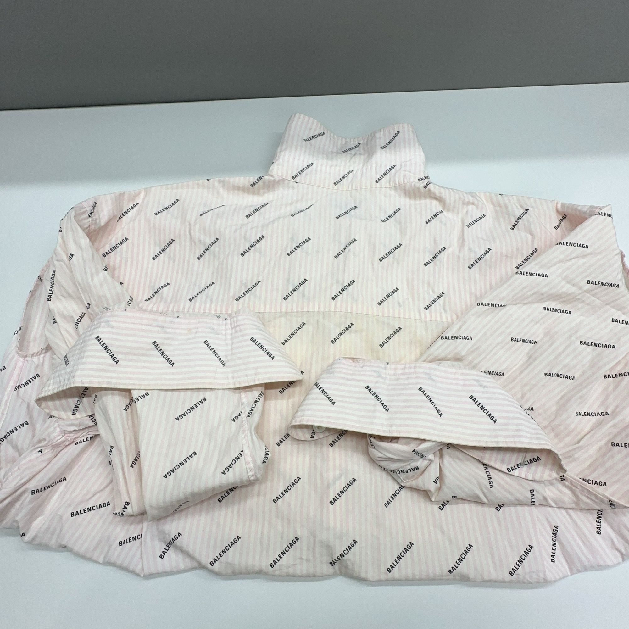 Balenciaga Balenciaga Logo Striped Button Up Shirt Size 36 Size XS / US 0-2 / IT 36-38 - 14 Thumbnail