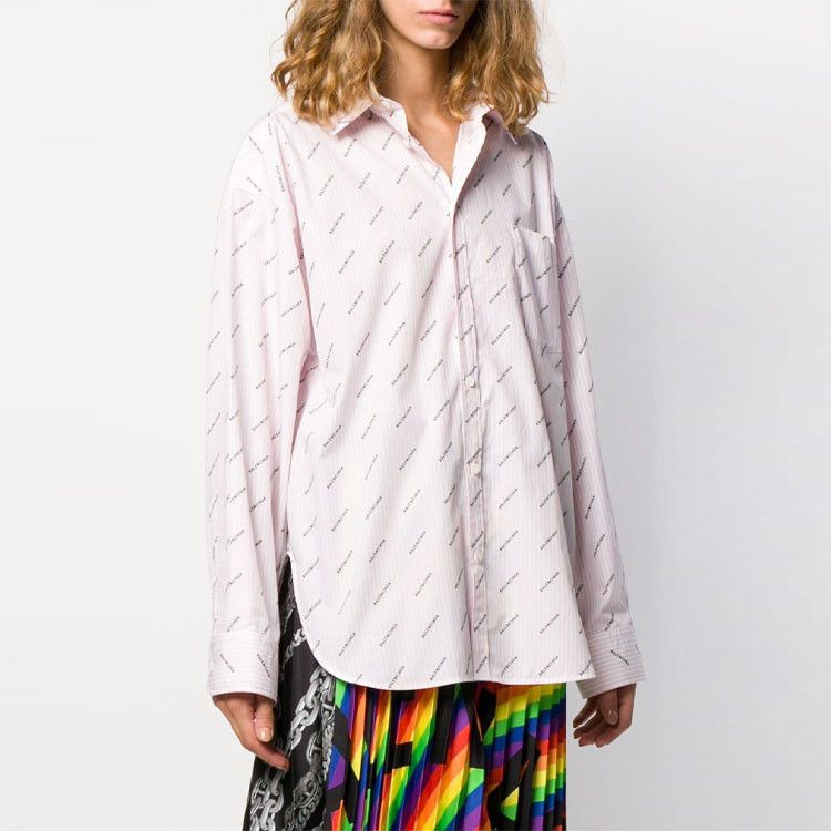 Balenciaga Balenciaga Logo Striped Button Up Shirt Size 36 Size XS / US 0-2 / IT 36-38 - 16 Thumbnail