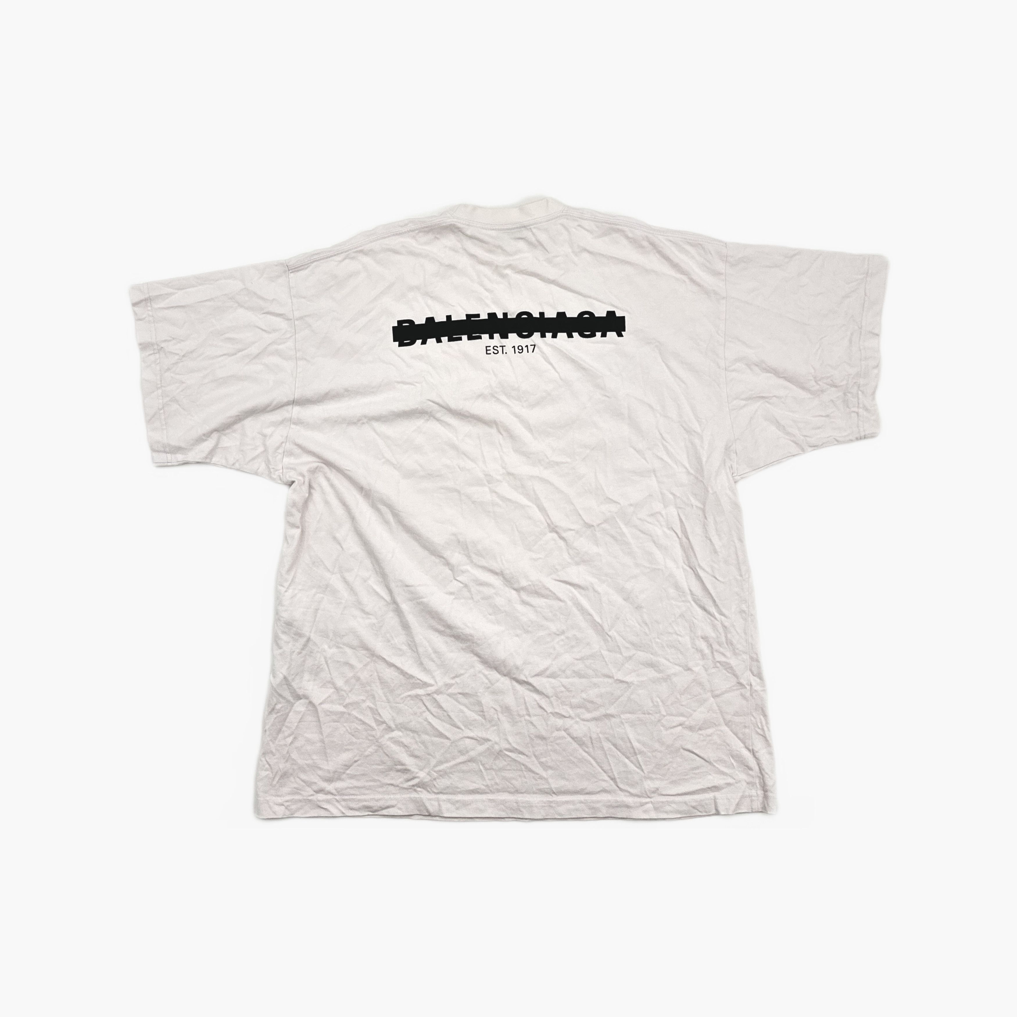 Balenciaga Balenciaga Logo Print T-Shirt White Size 2 Size M / US 6-8 / IT 42-44 - 2 Thumbnail