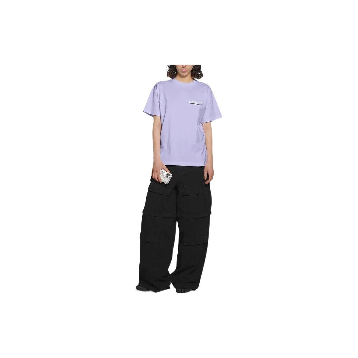 Balenciaga Balenciaga Wave Logo T-Shirt Purple Size XS Size US XS / EU 42 / 0 - 9 Thumbnail