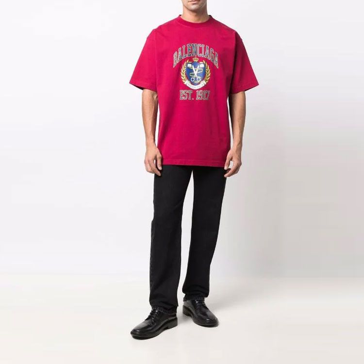 Balenciaga Balenciaga Crest Logo T-Shirt Size M Size US M / EU 48-50 / 2 - 9 Thumbnail