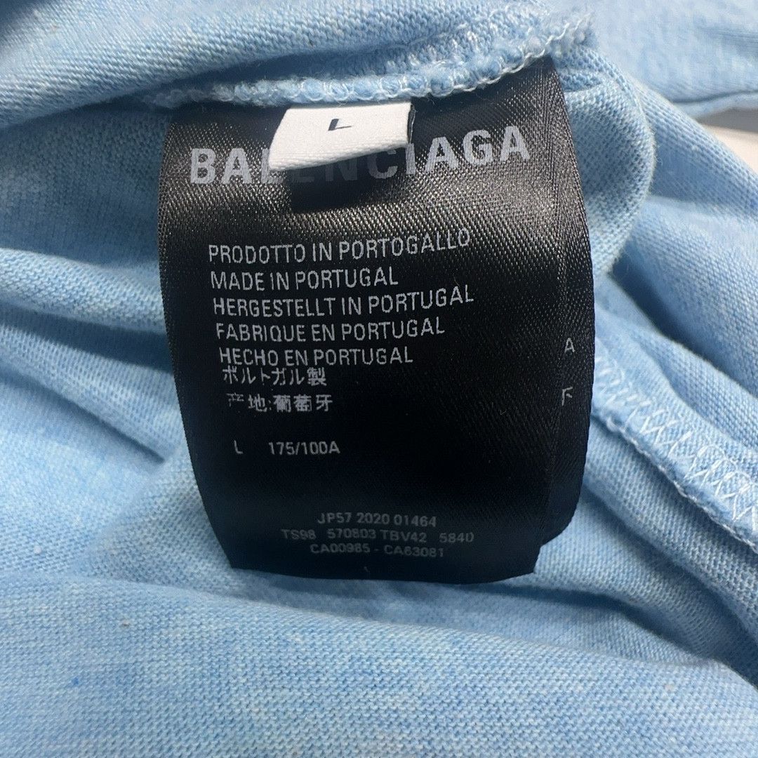 Balenciaga Balenciaga Wave Logo T-Shirt Size L Size US L / EU 52-54 / 3 - 3 Thumbnail