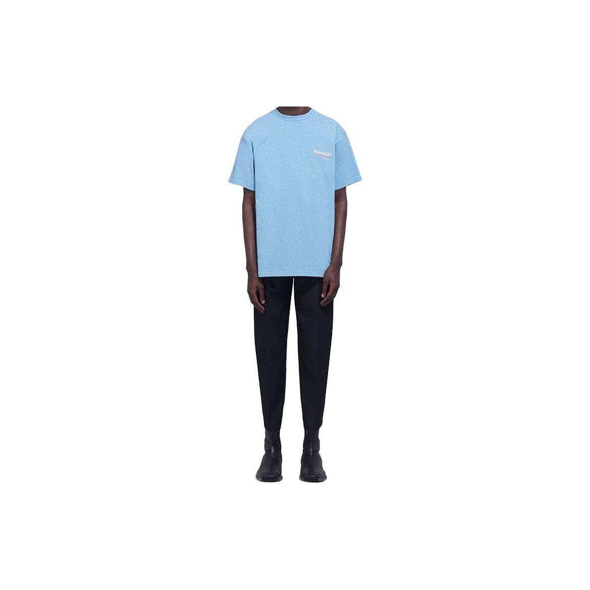 Balenciaga Balenciaga Wave Logo T-Shirt Size L Size US L / EU 52-54 / 3 - 5 Thumbnail