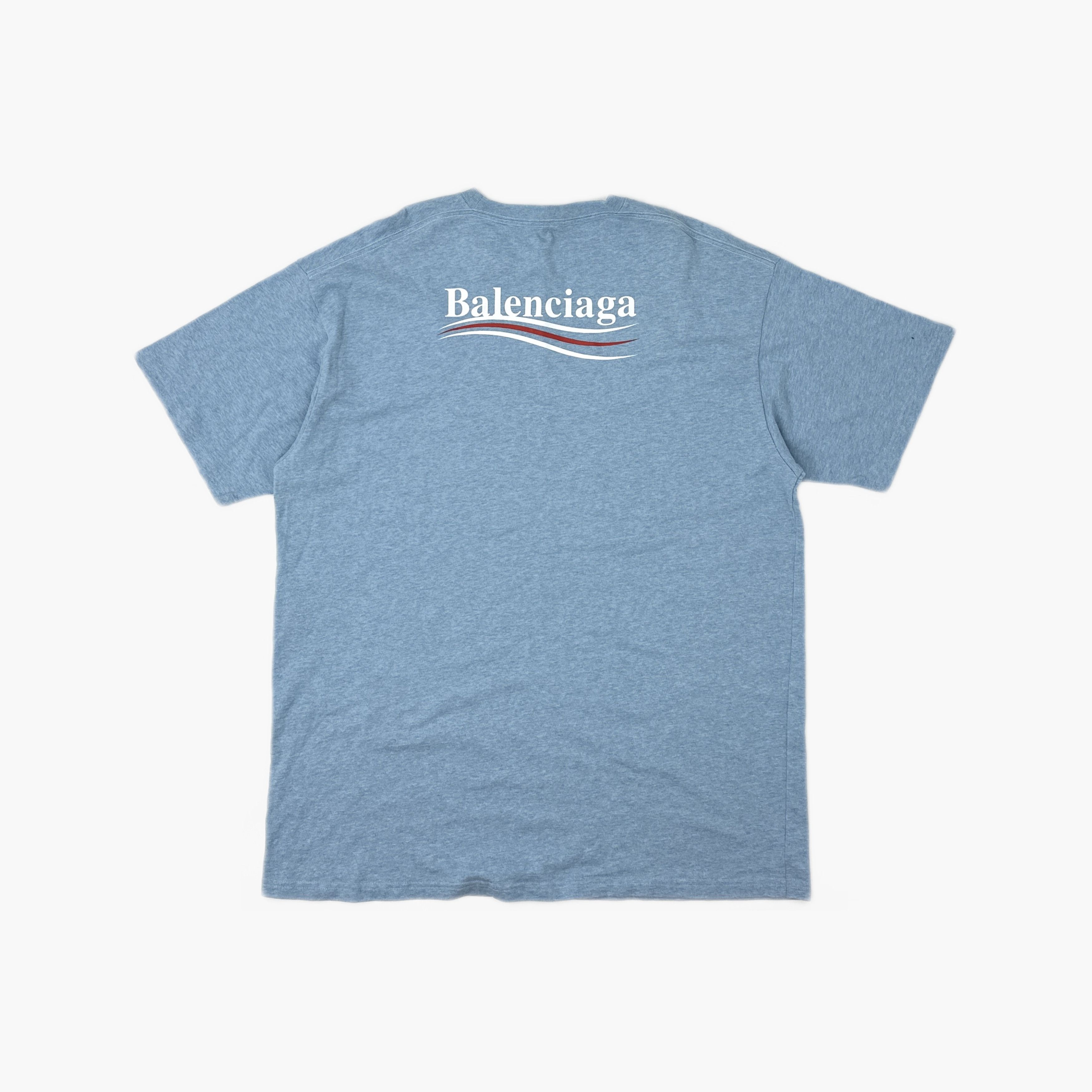 Balenciaga Balenciaga Wave Logo T-Shirt Size L Size US L / EU 52-54 / 3 - 2 Thumbnail