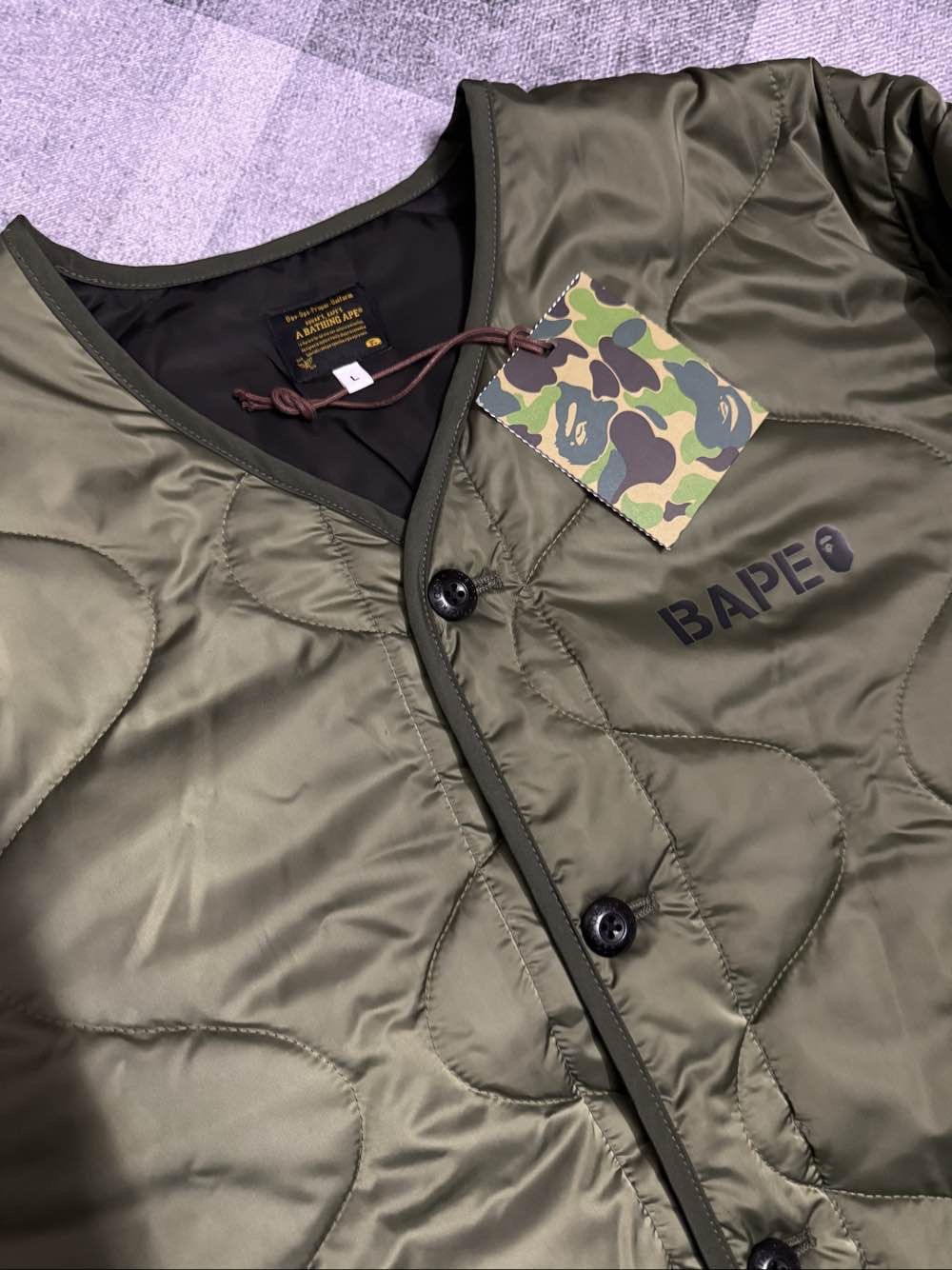 Bape A Bathing Ape Quilted Jacket Size L Size US L / EU 52-54 / 3 - 5 Thumbnail