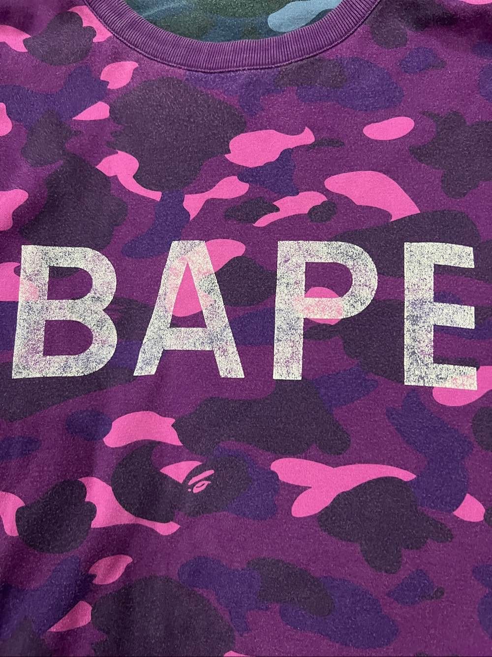 Bape A BATHING APE Reversible Camo Long Sleeve Tee Size L Size US L / EU 52-54 / 3 - 5 Thumbnail