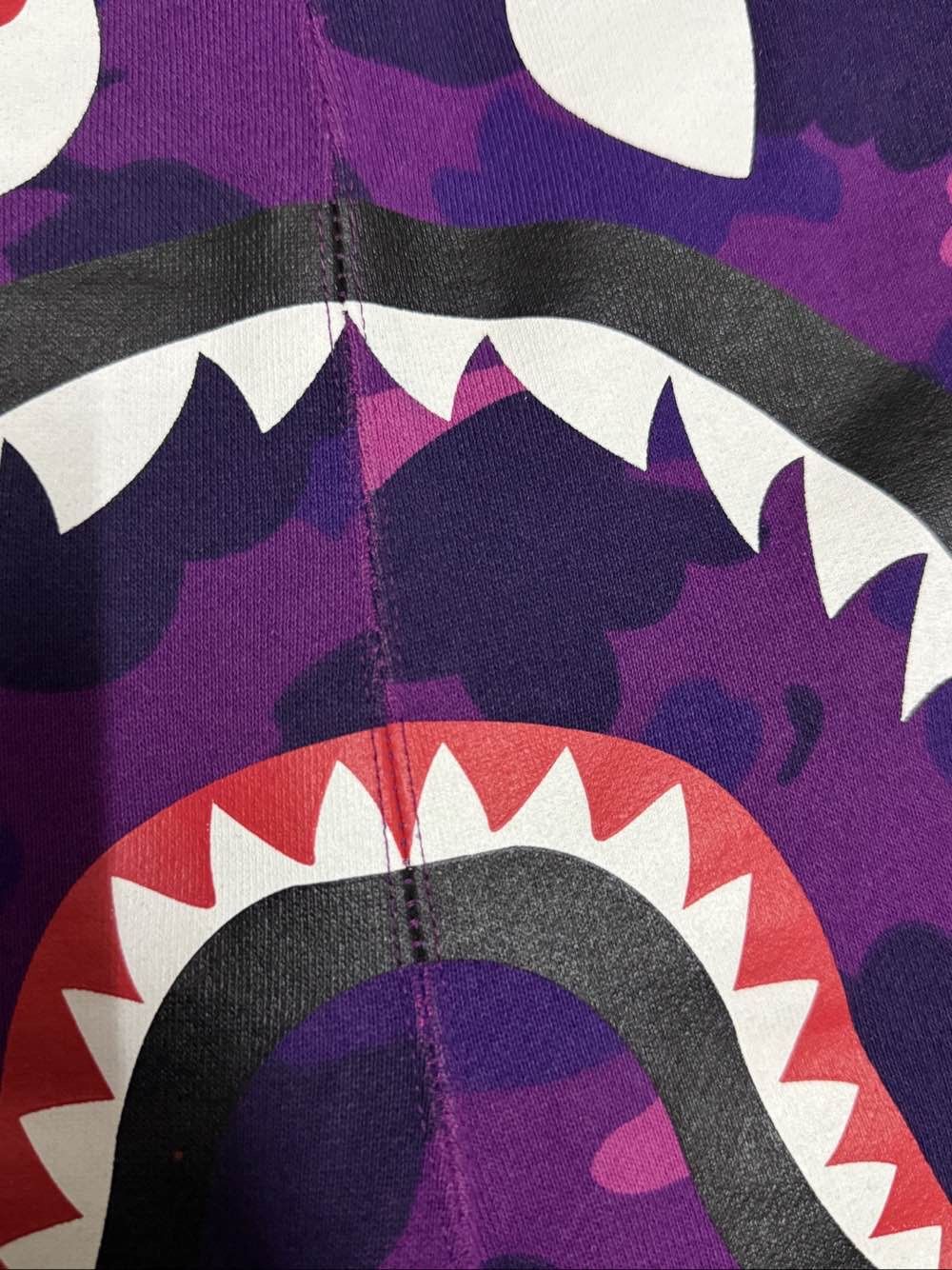Bape A Bathing Ape Purple Camo Shark Shorts Size XL Size US 36 / EU 52 - 8 Thumbnail
