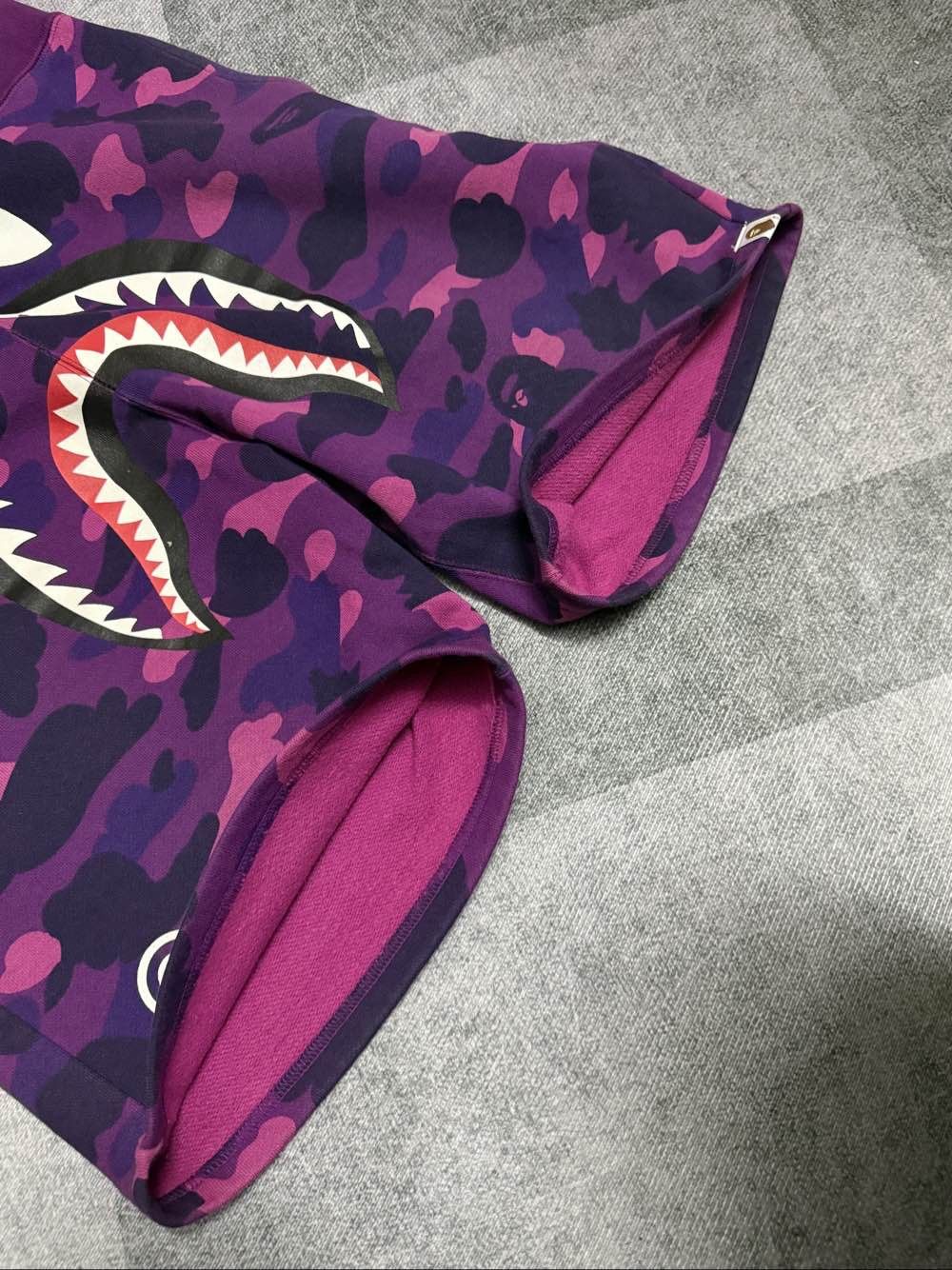 Bape A Bathing Ape Purple Camo Shark Shorts Size XL Size US 36 / EU 52 - 6 Thumbnail
